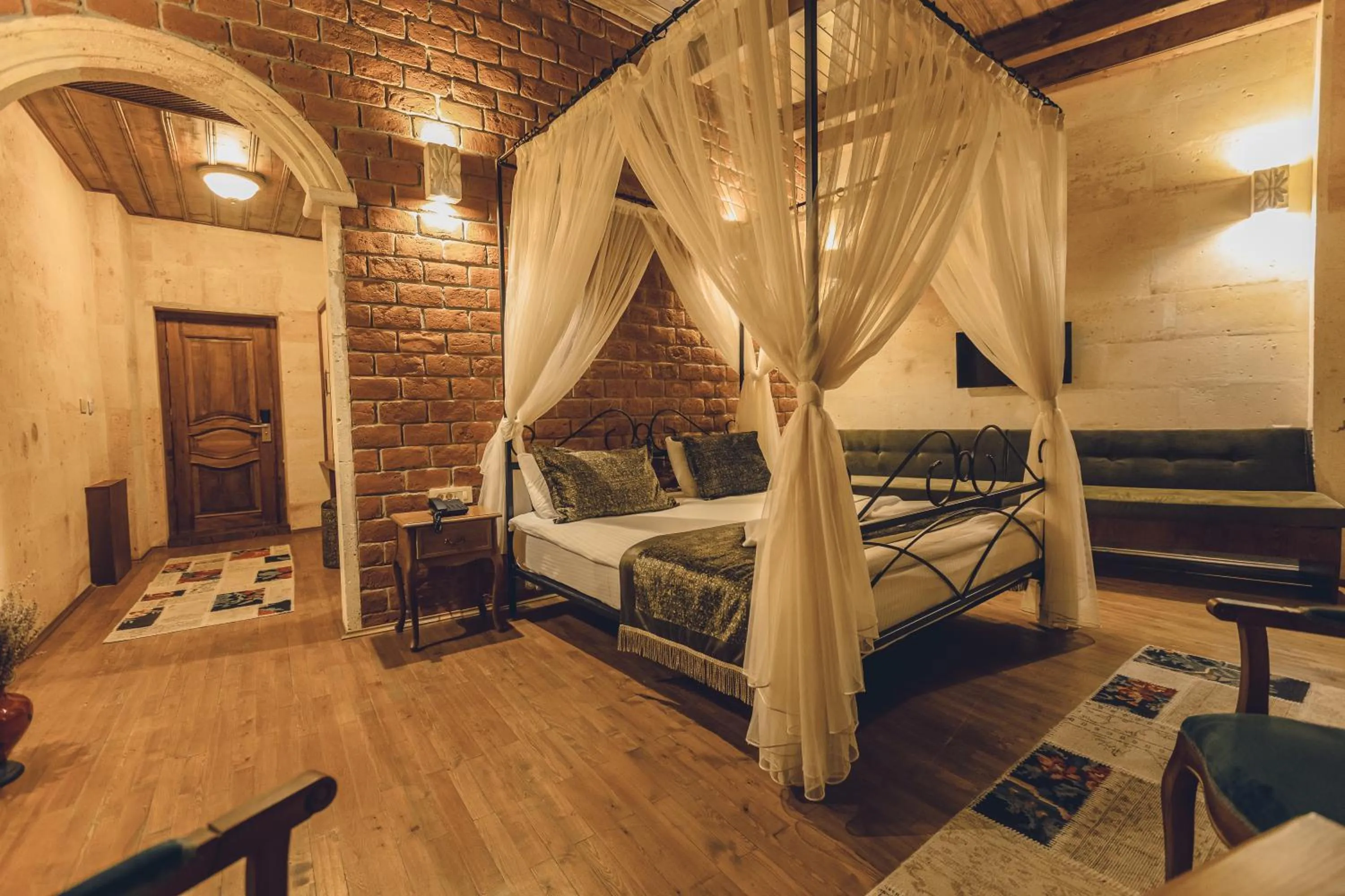 Bed in Sobek Stone House Cappadocia