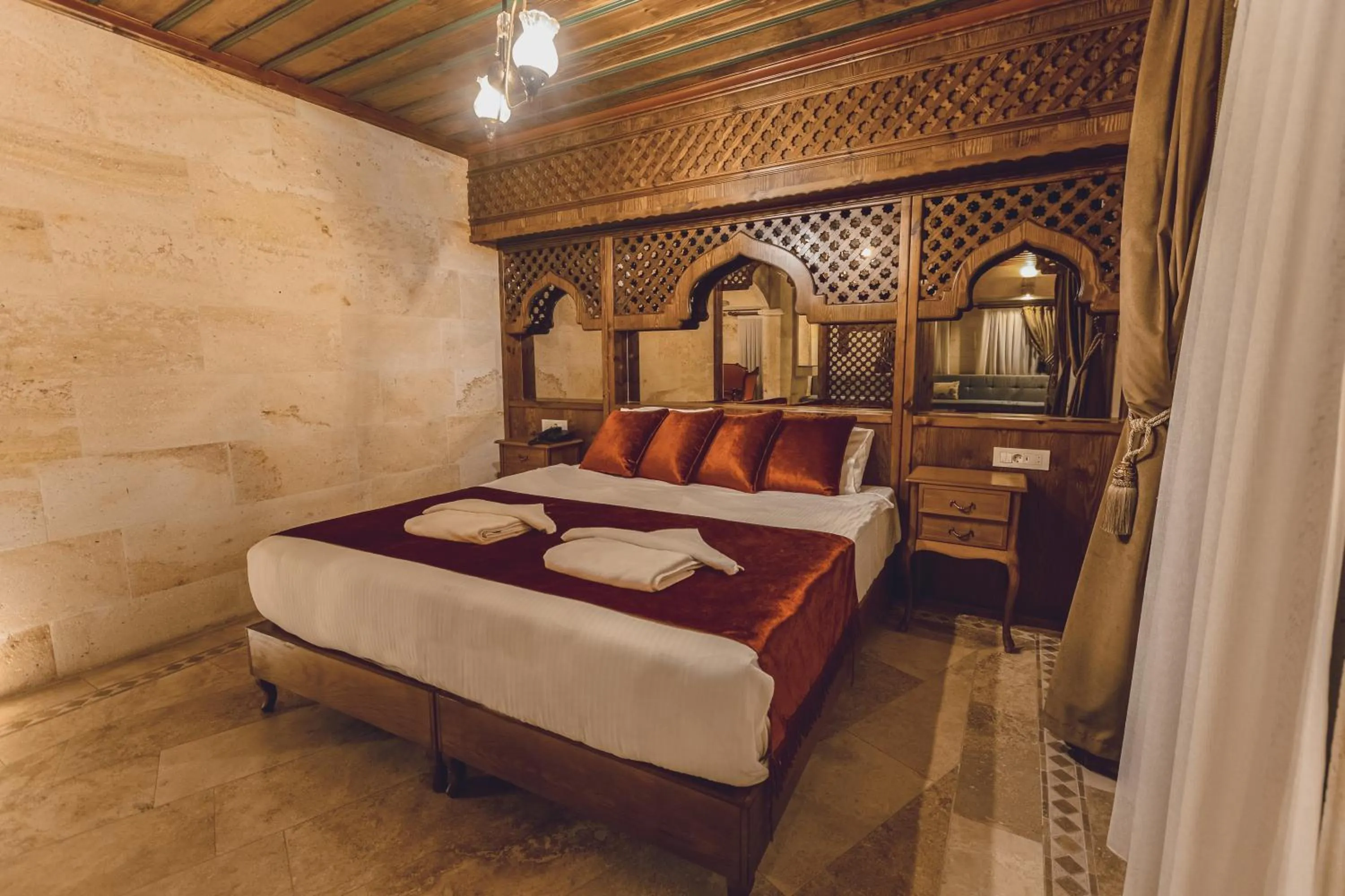 Bed in Sobek Stone House Cappadocia