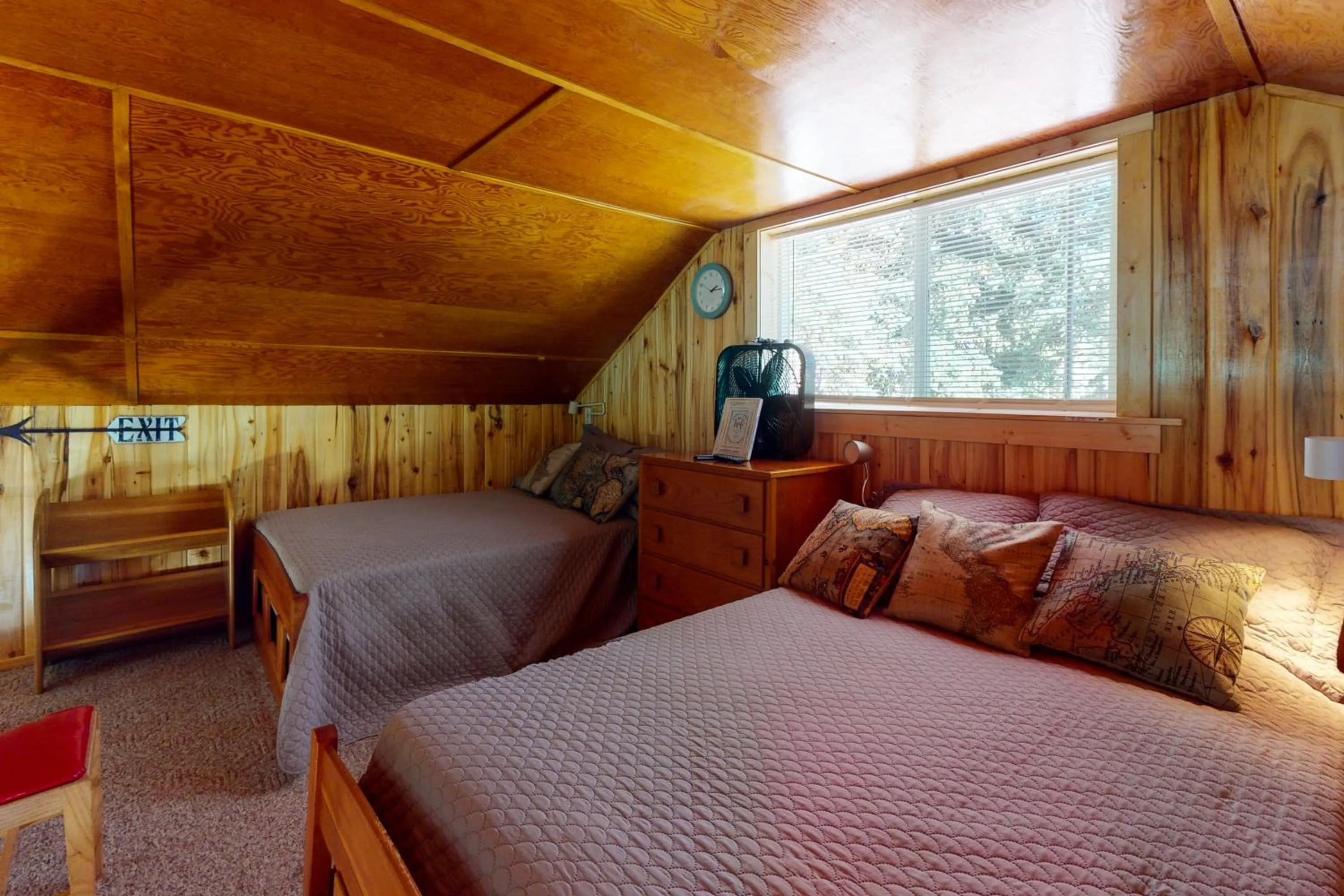 Bed in Happy Place Cabin