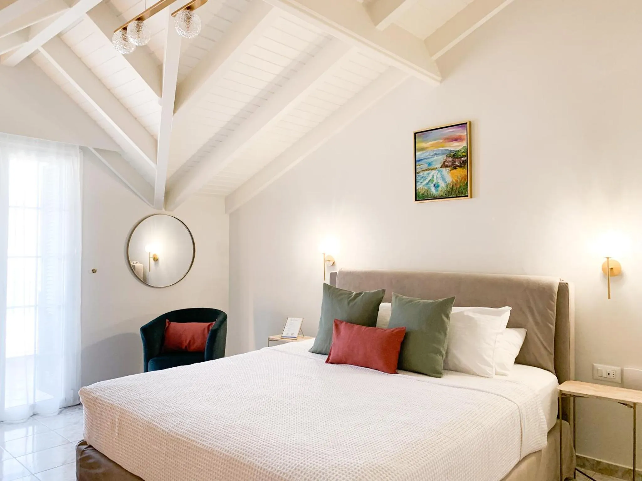 Bed in Rouchotas Apartments