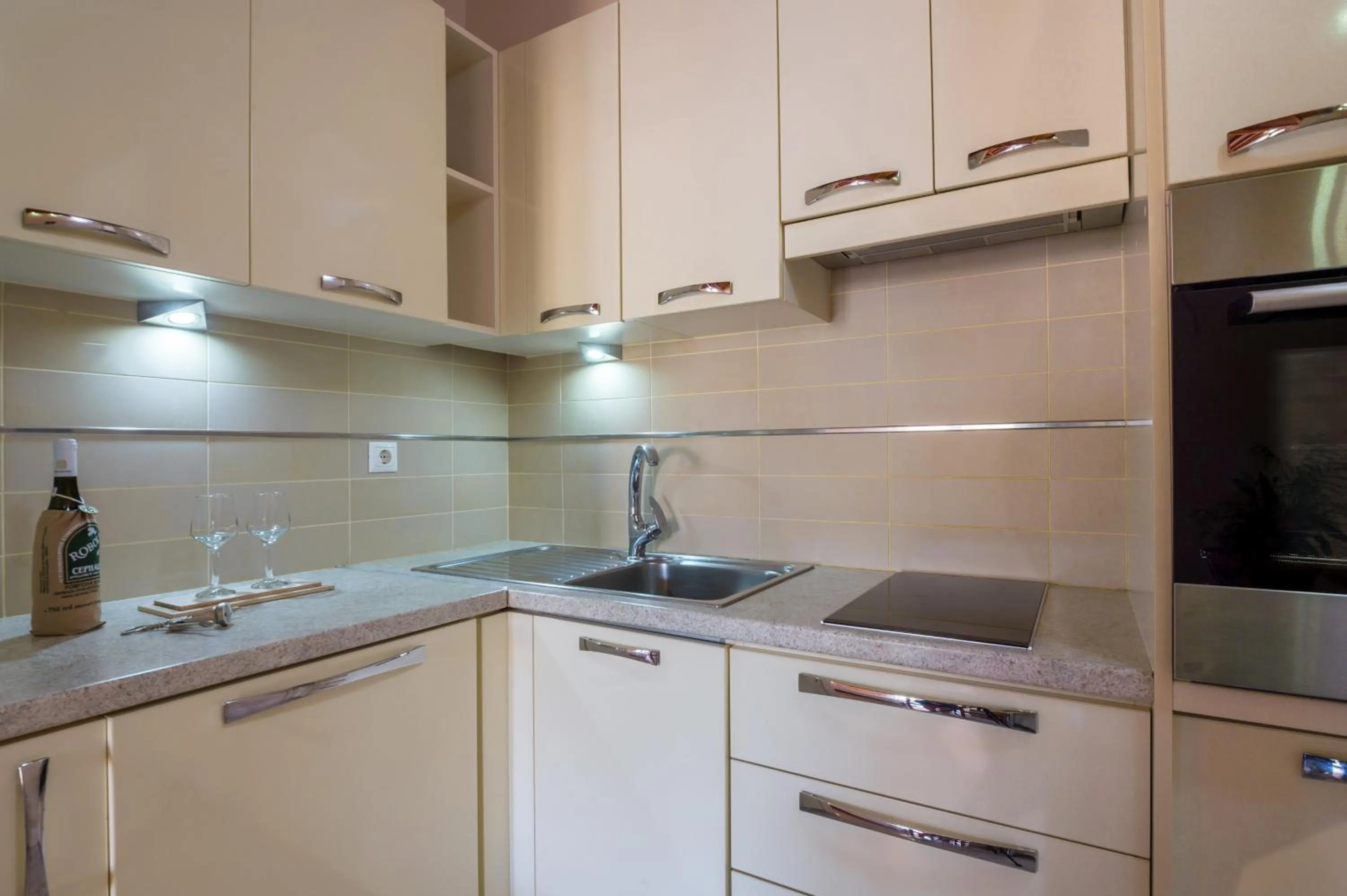 kitchen in Rouchotas Apartments
