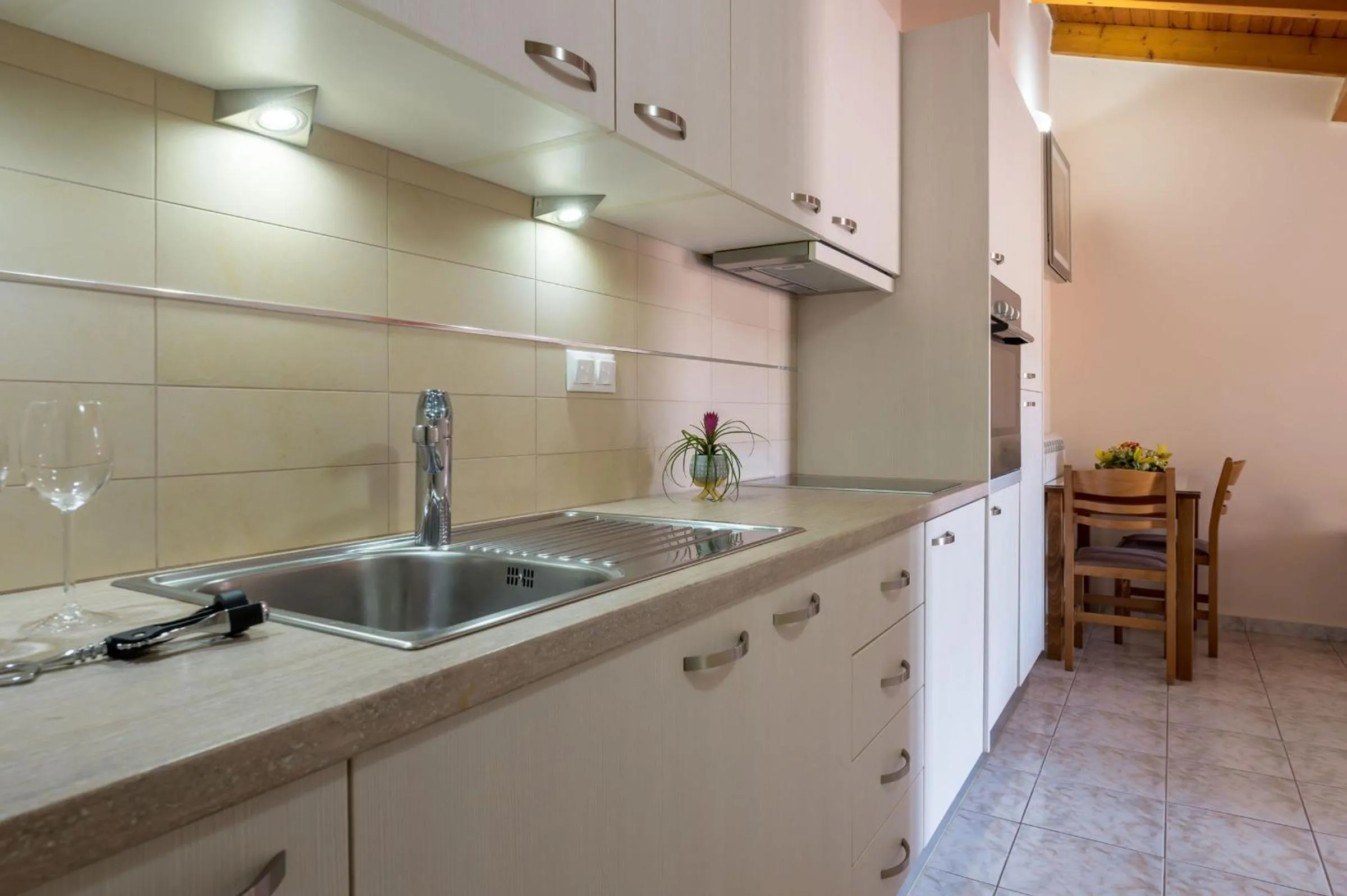 Kitchen or kitchenette in Rouchotas Apartments
