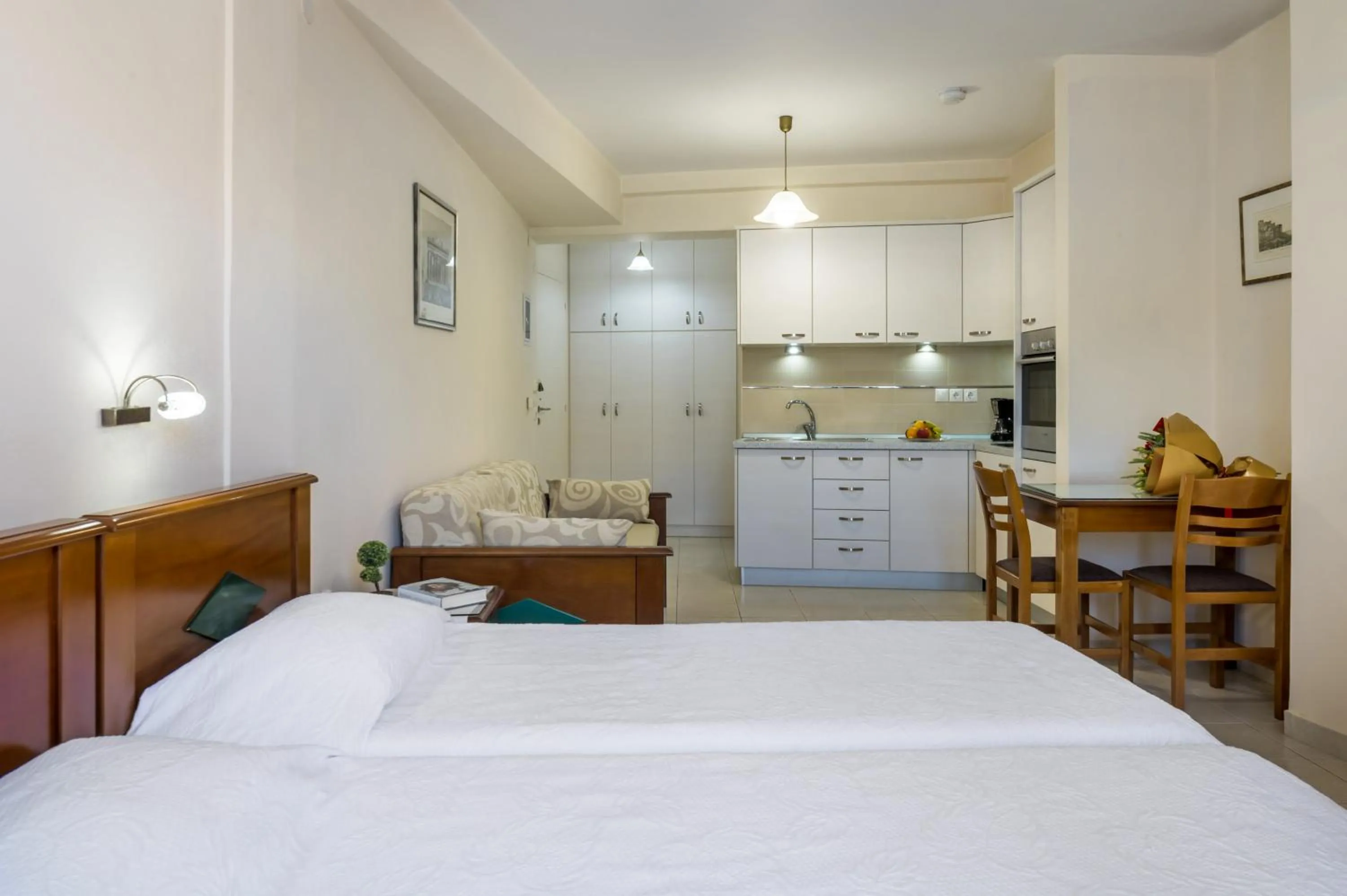 Bed in Rouchotas Apartments