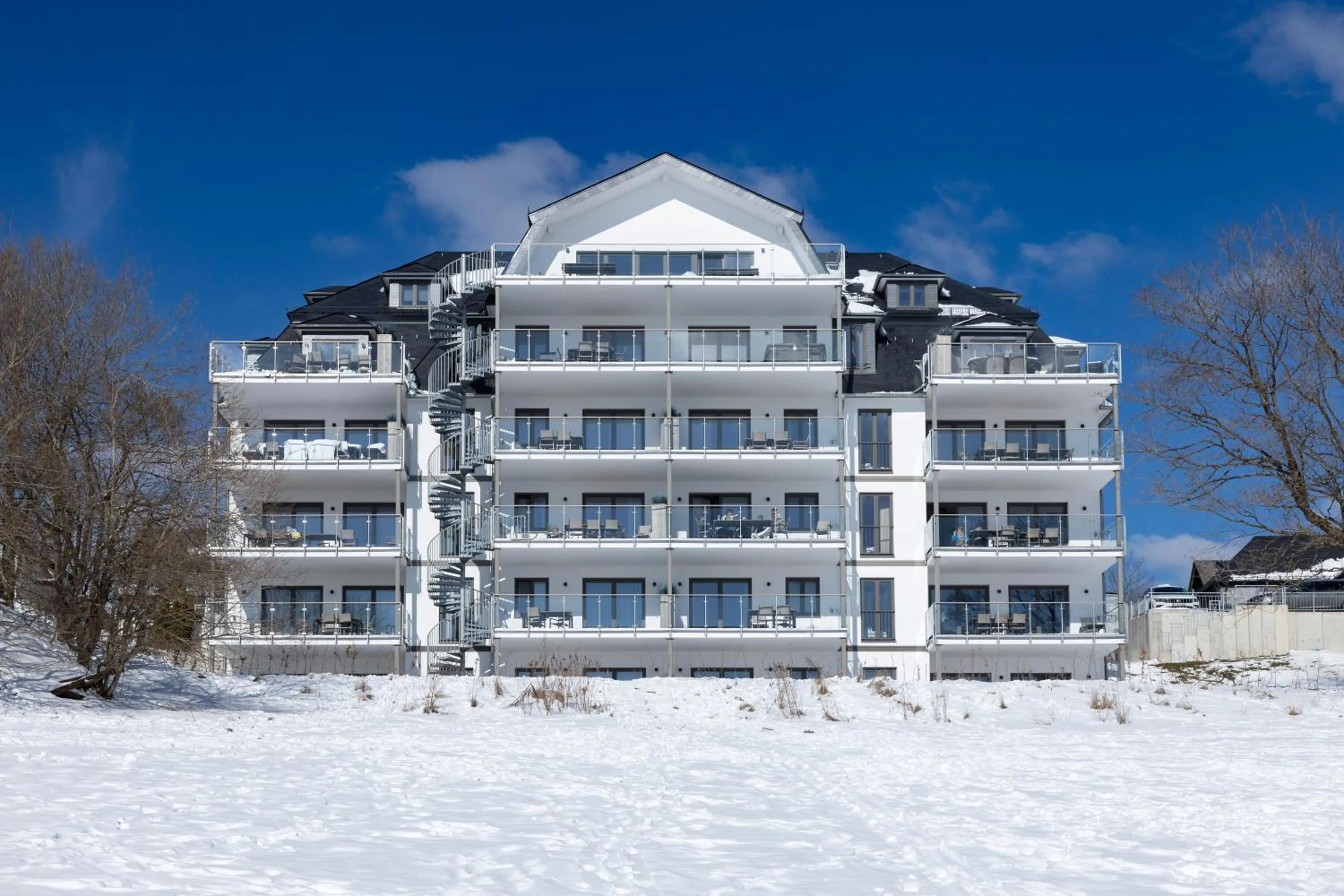 Property building in Astenblick Apartments Winterberg with sauna