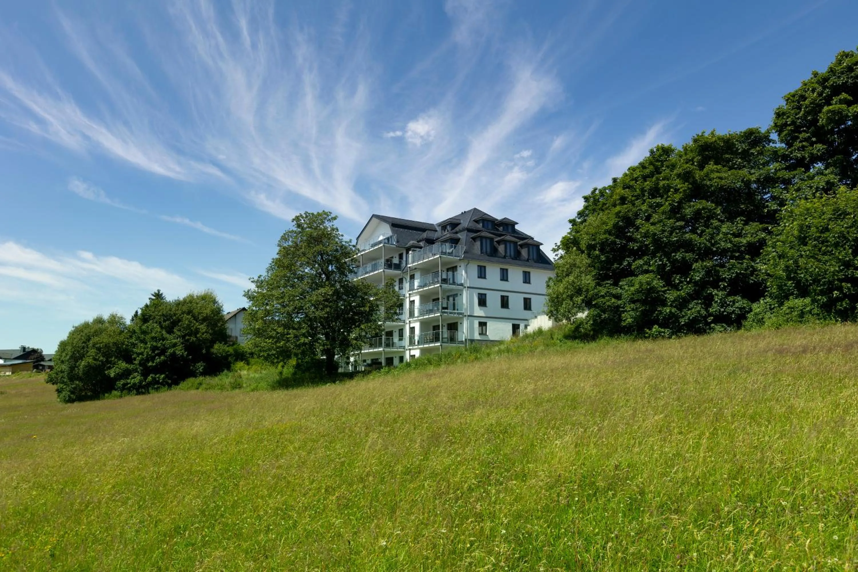 Property building in Astenblick Apartments Winterberg with sauna