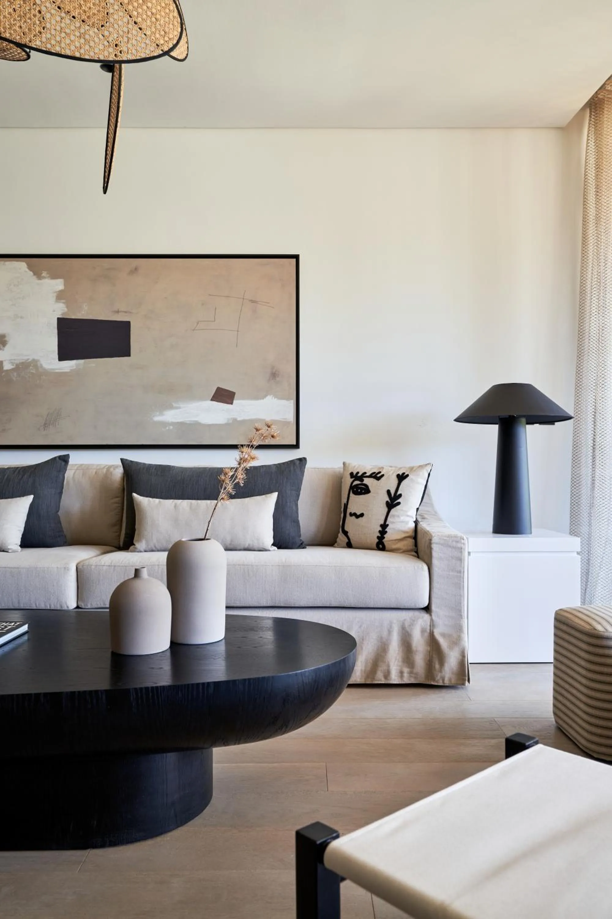 Living room, Bed in LUX* Grand Baie Resort & Residences