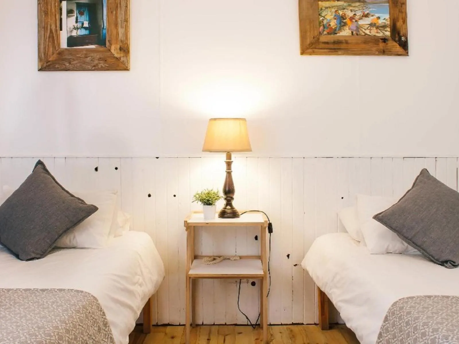 Bed in Strandkombuis