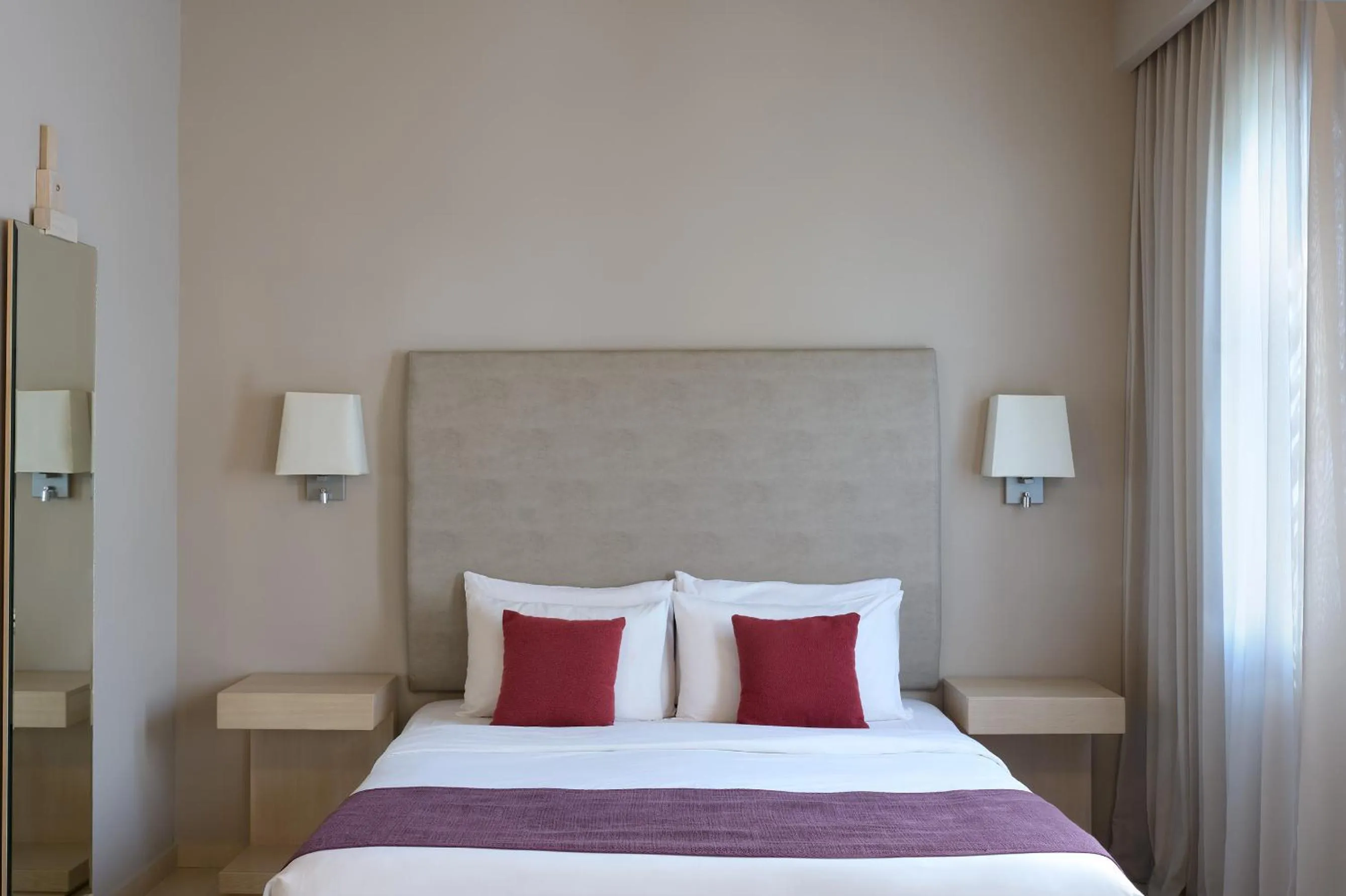 Bed in Atlantica Akti Zeus Hotel