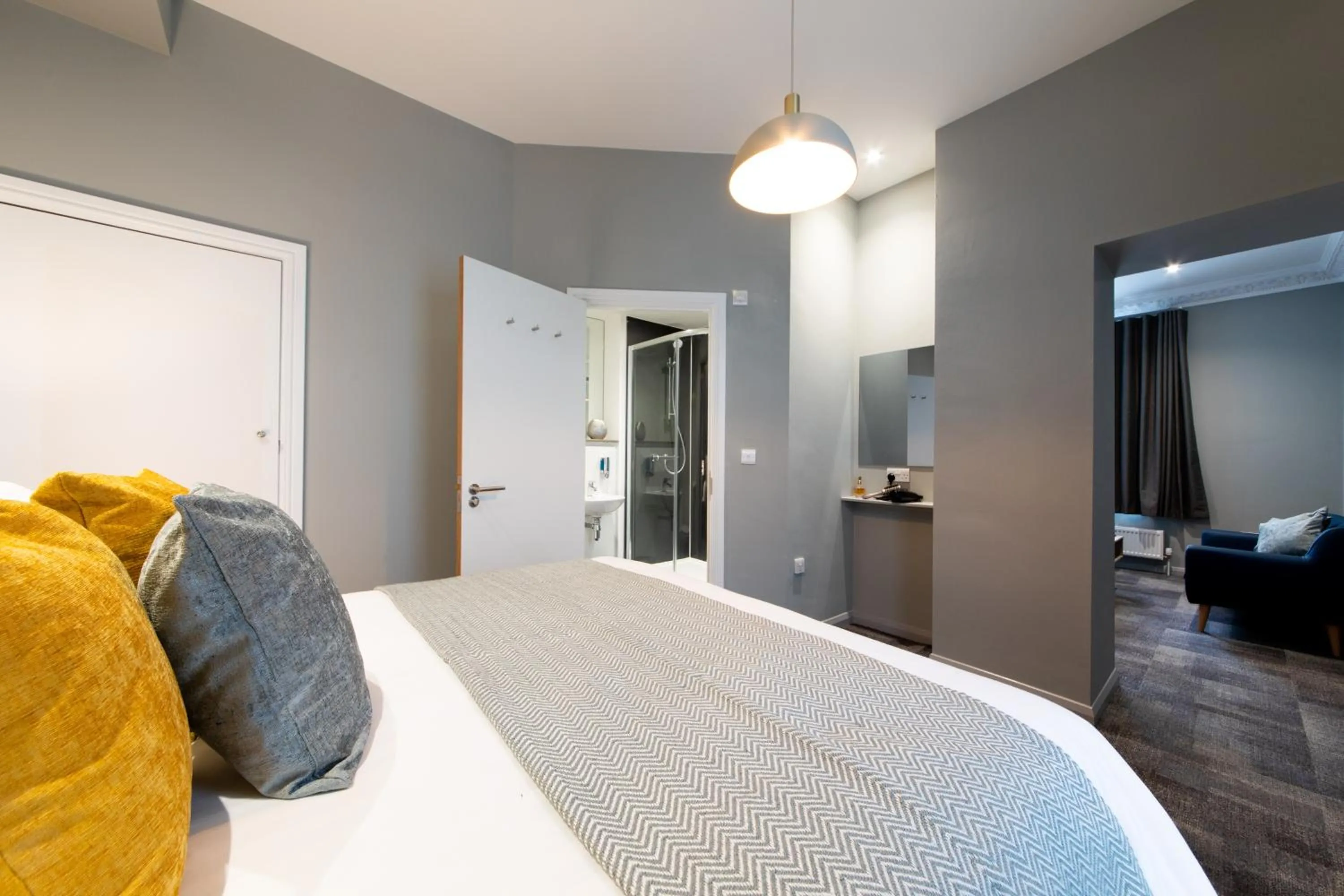 Bed in The Spires Serviced Apartments Cardiff