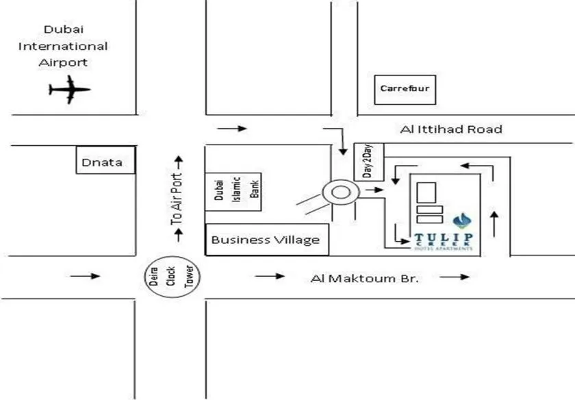 Location in Tulip Creek Hotel Apartments