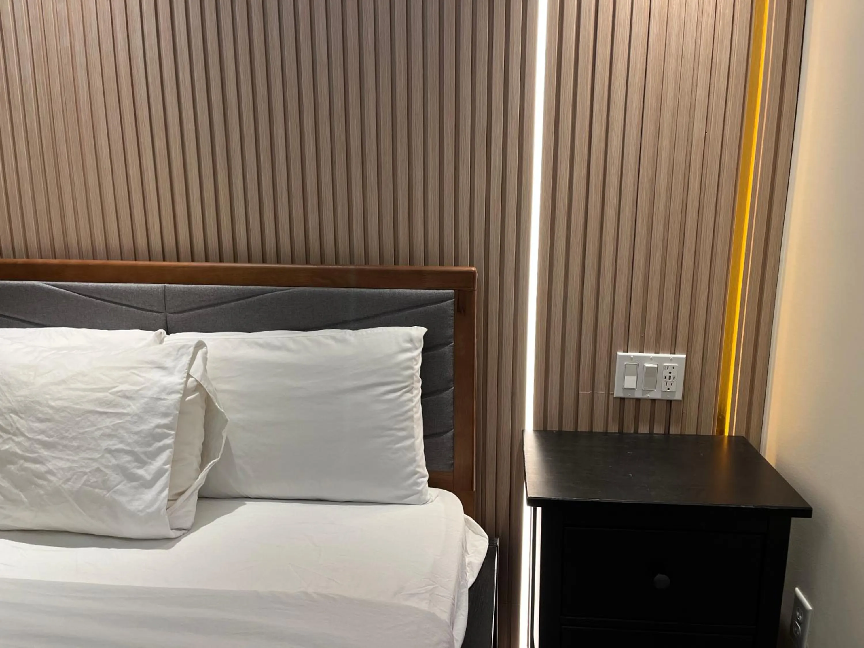 Bed in Banff Woods lodge