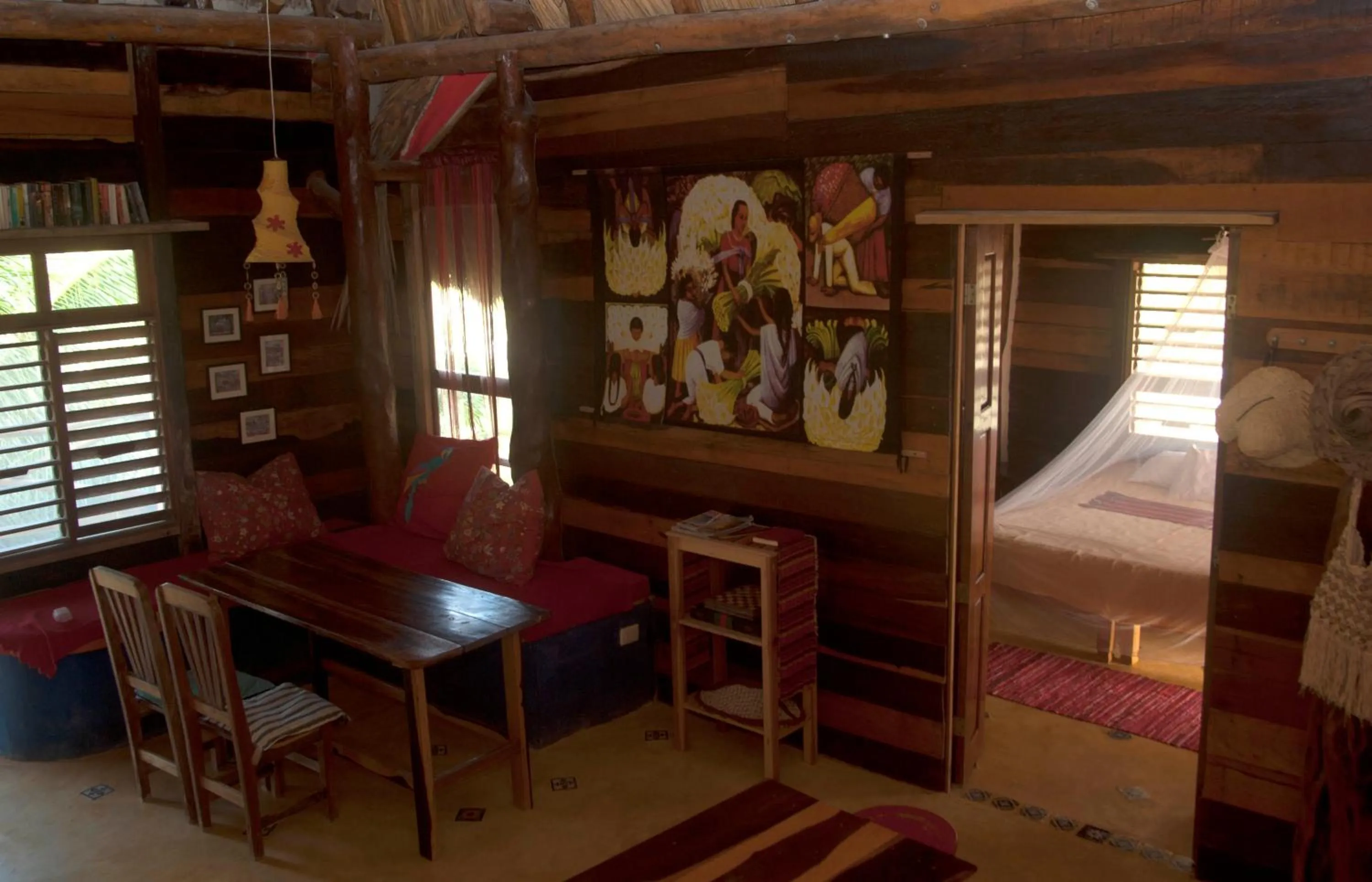 Living room, Bed in Casa Cereza