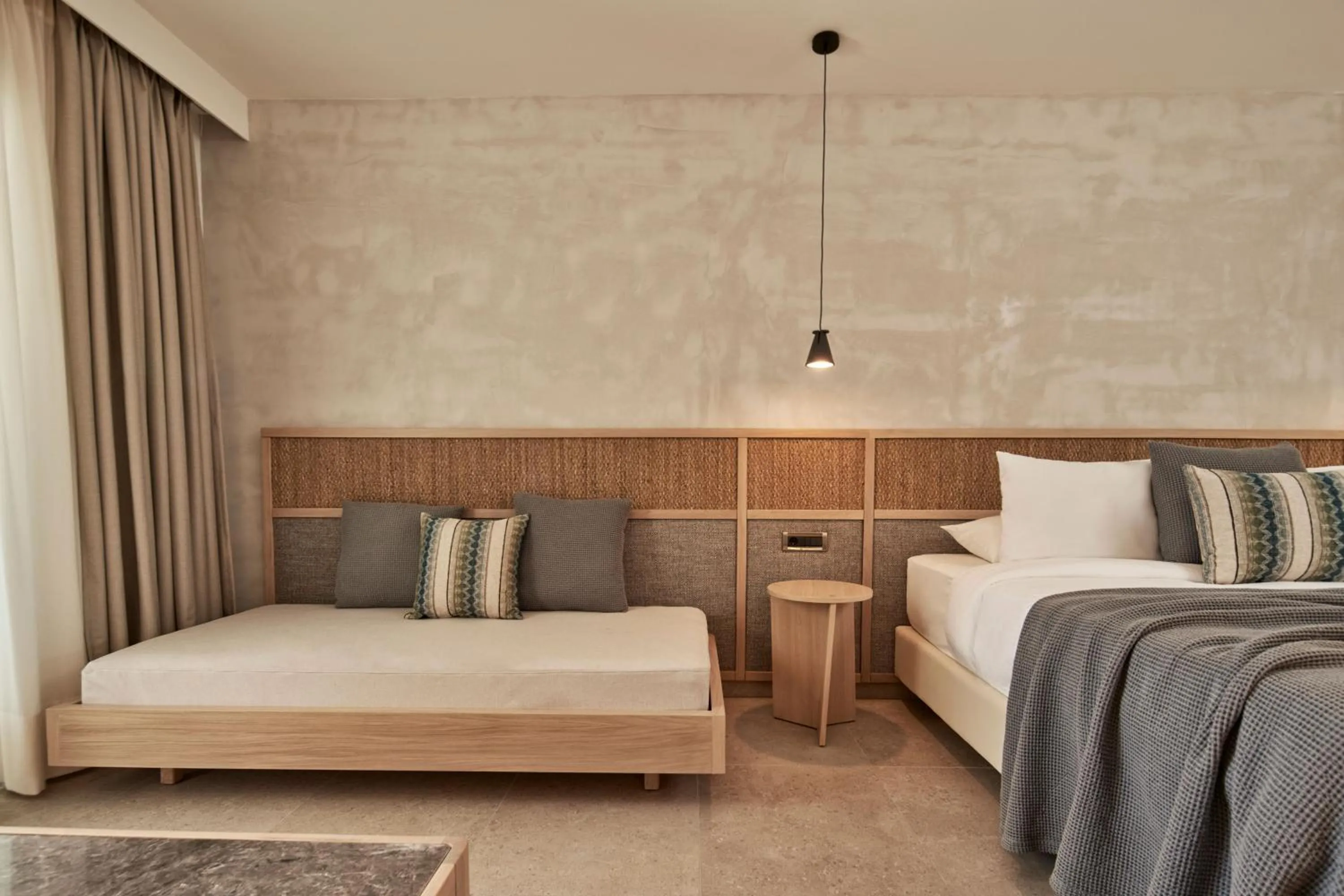 Bedroom, Bed in Atlantica Marmari Palace