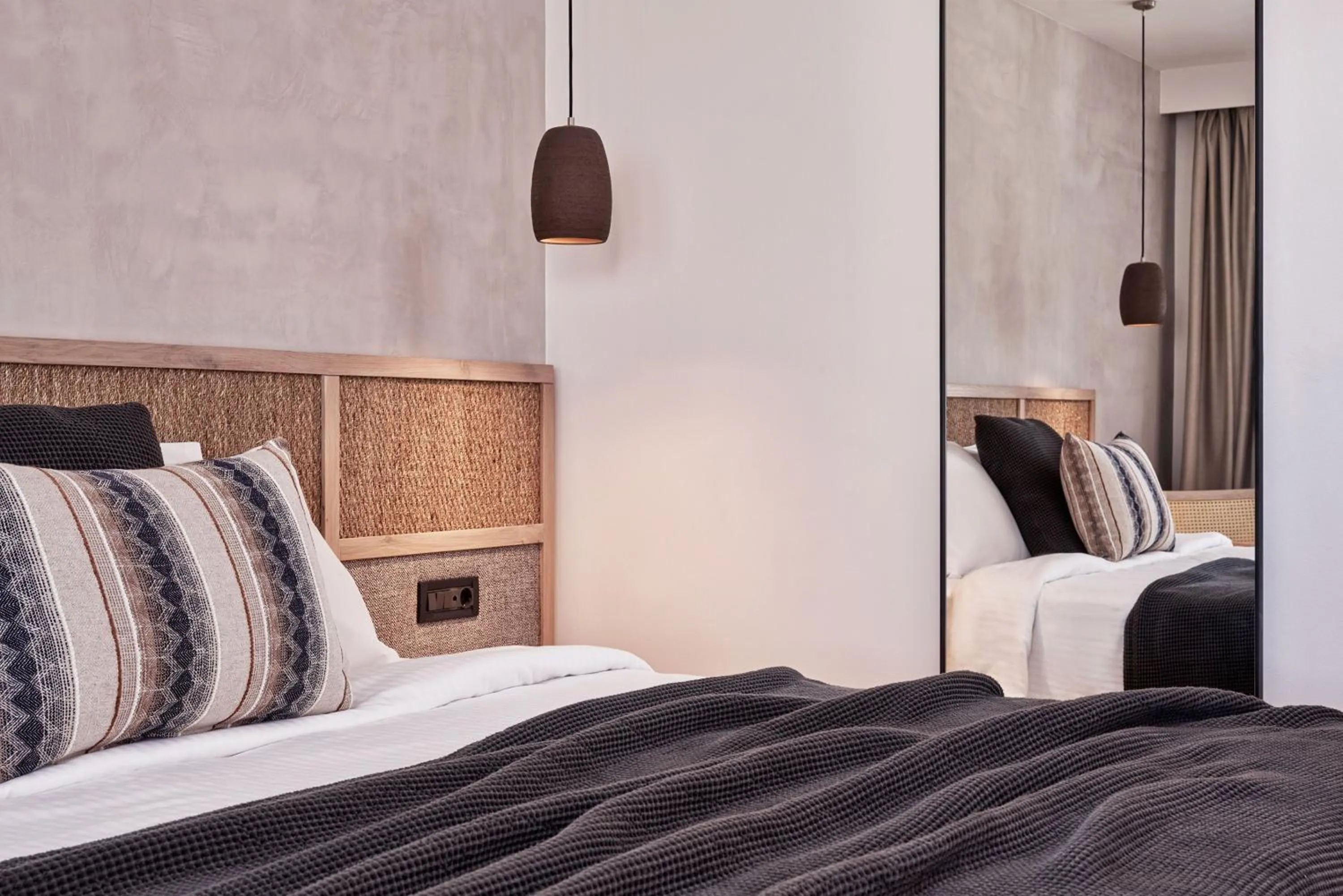 Bedroom, Bed in Atlantica Marmari Palace