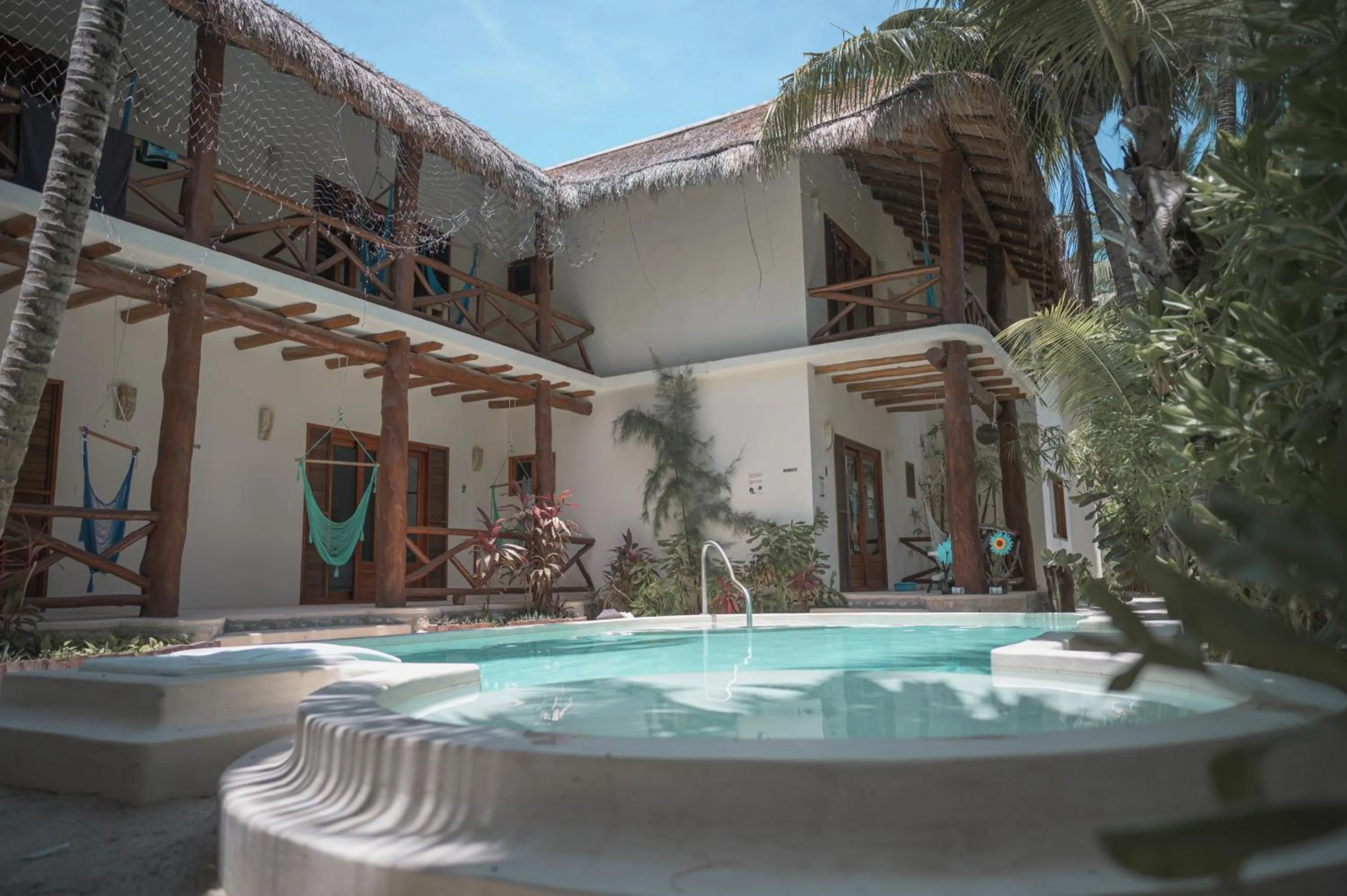 Swimming pool in Casa Iguana Holbox - Beachfront Hotel