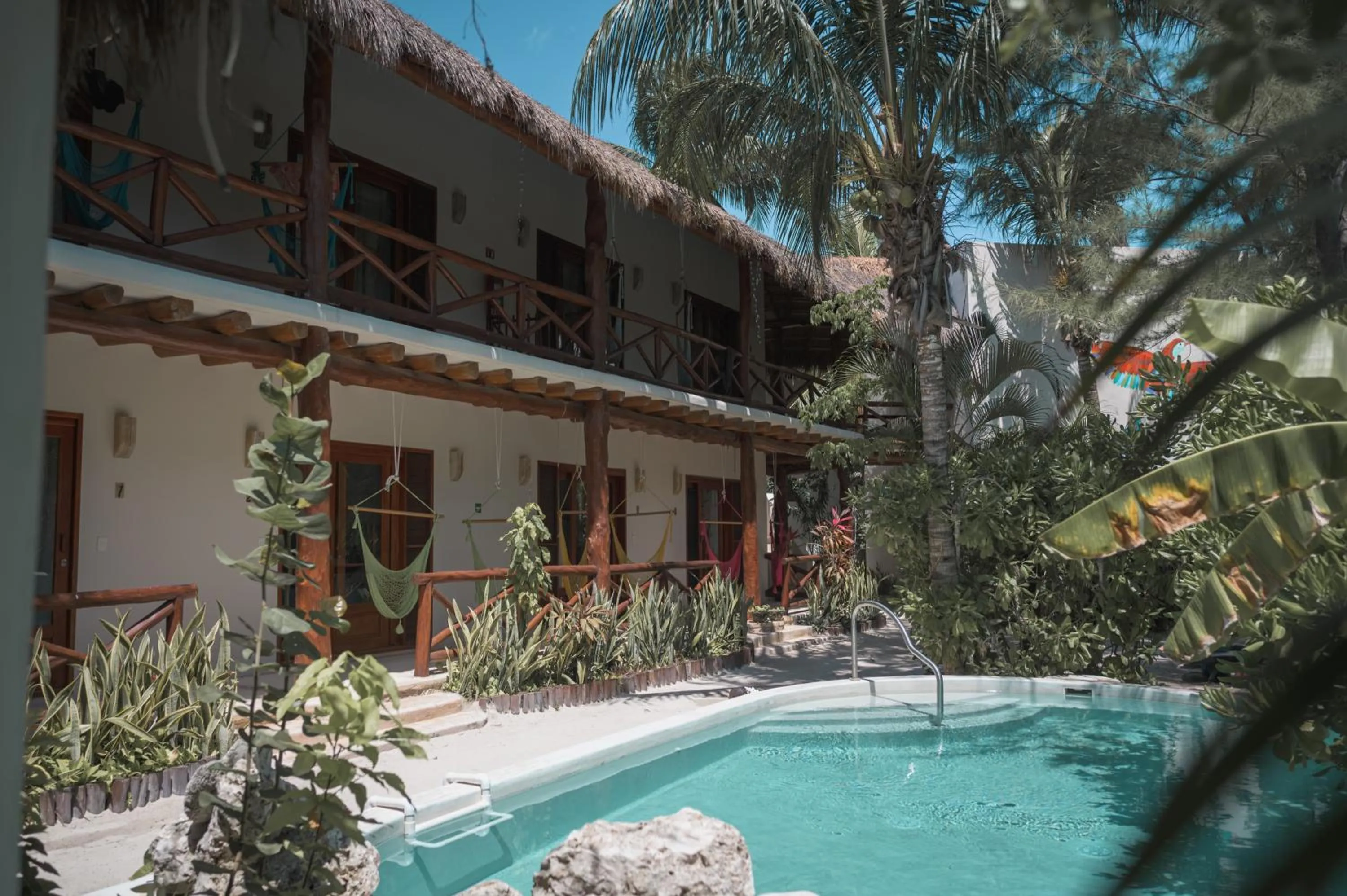 Swimming pool in Casa Iguana Holbox - Beachfront Hotel