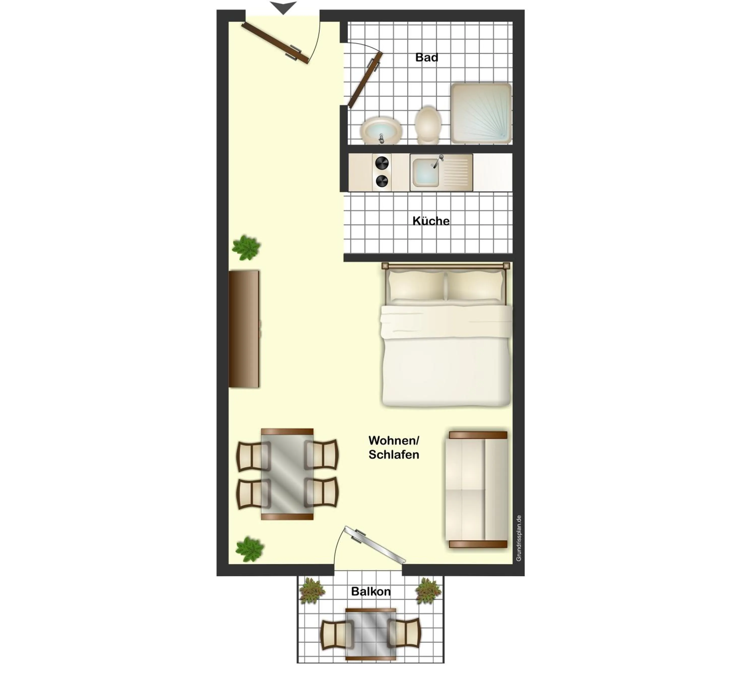 Floor plan in Apartment Beethoven