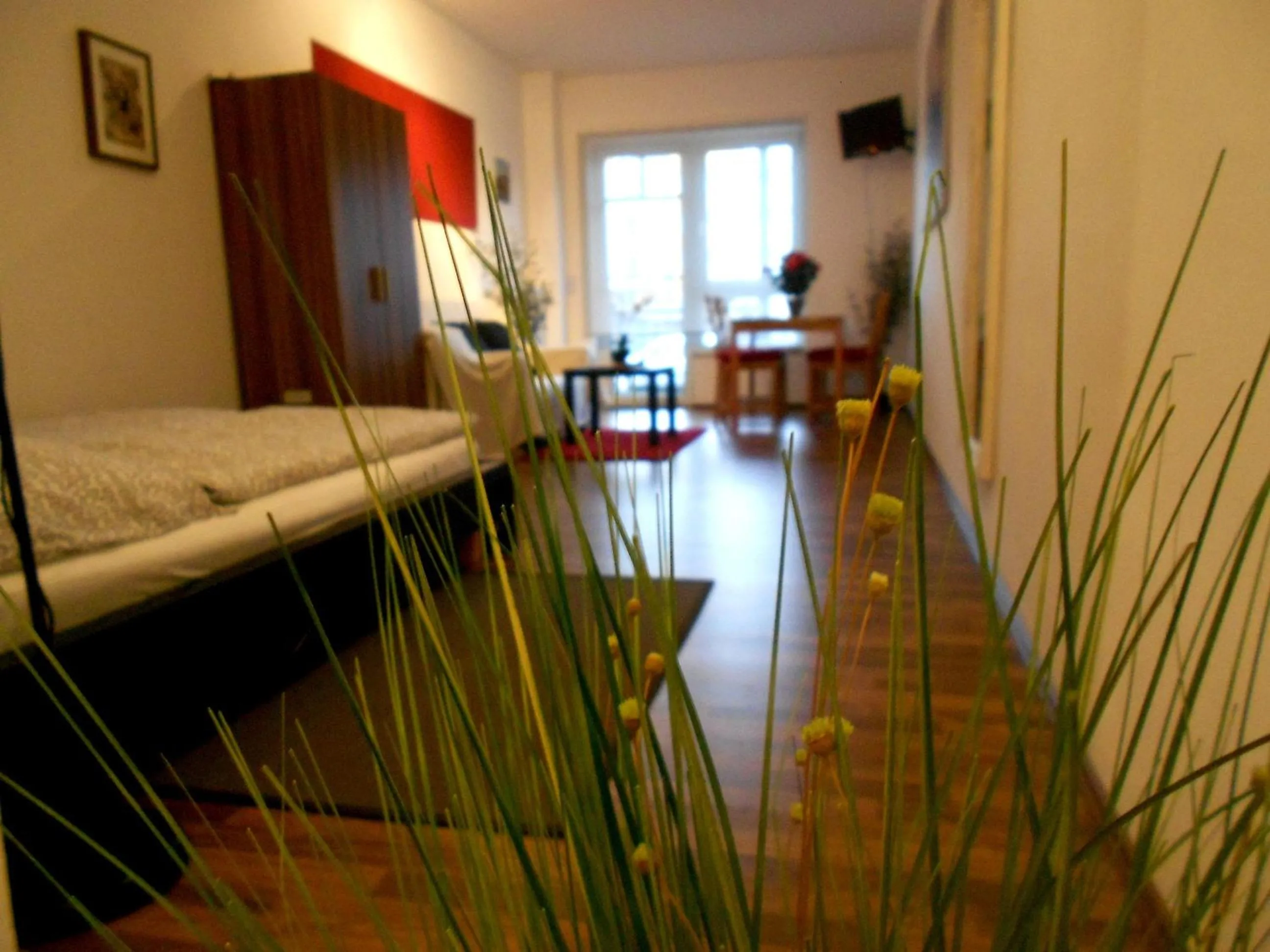 Living room, Bed in Apartment Beethoven