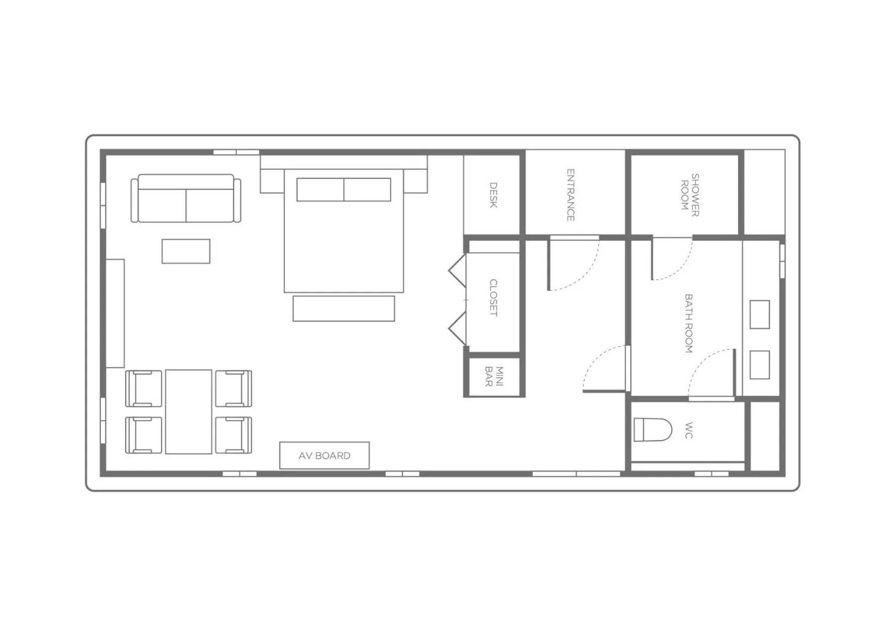 Floor plan in PETALS TOKYO - Floating Hotel