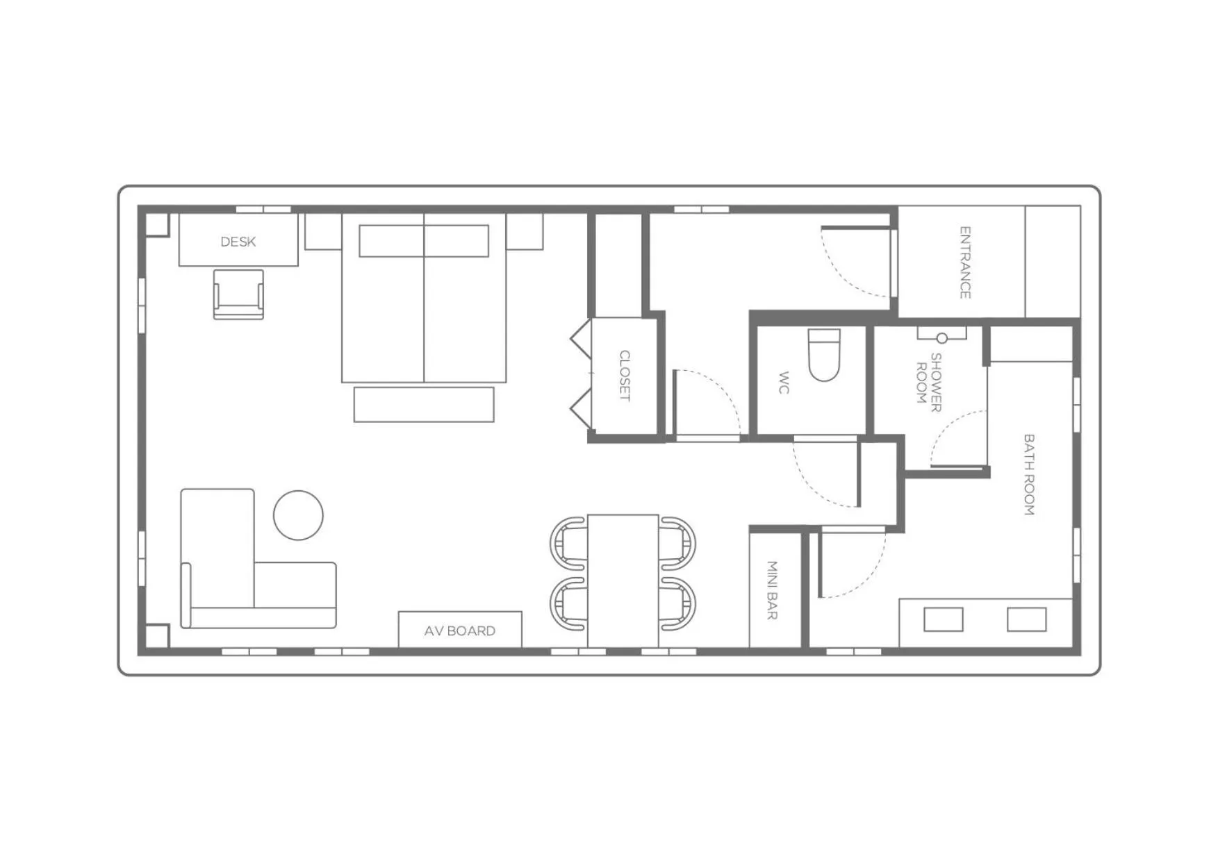 Floor plan in PETALS TOKYO - Floating Hotel