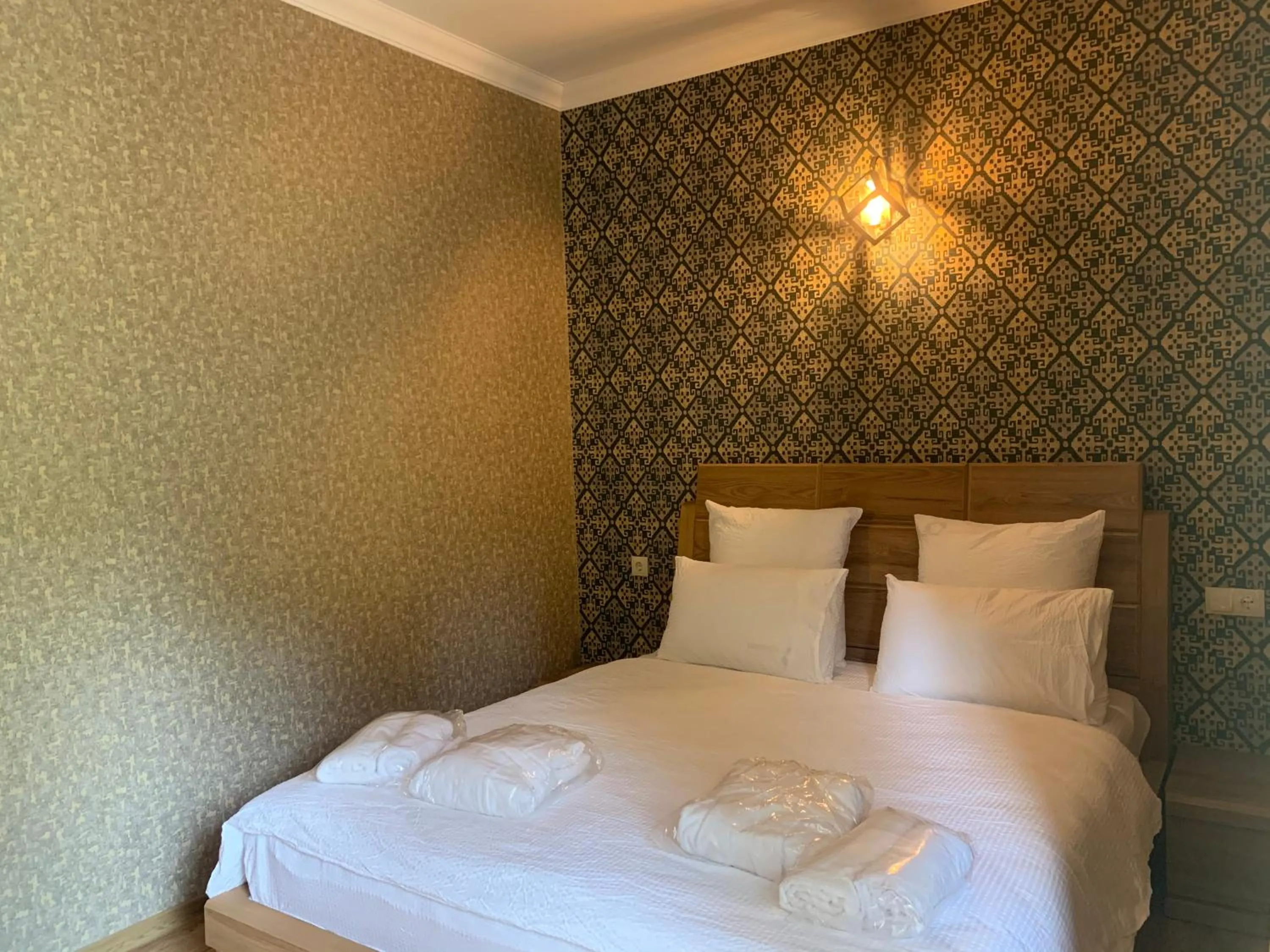 Bed in Wald Hotel Lagodekhi Rooms