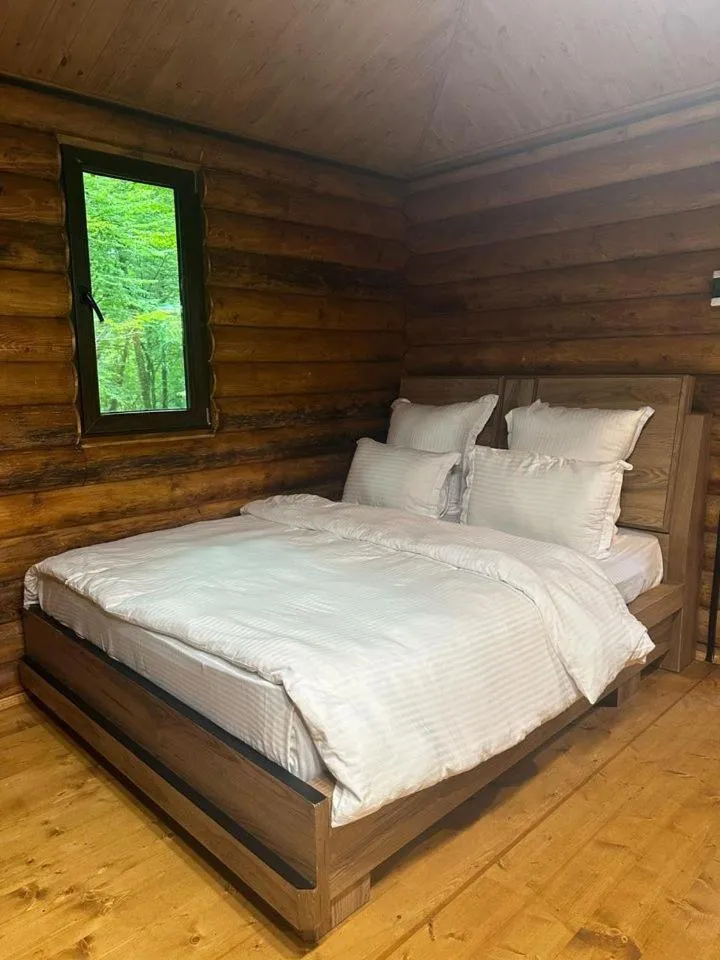 Bed in Wald Hotel Lagodekhi Rooms