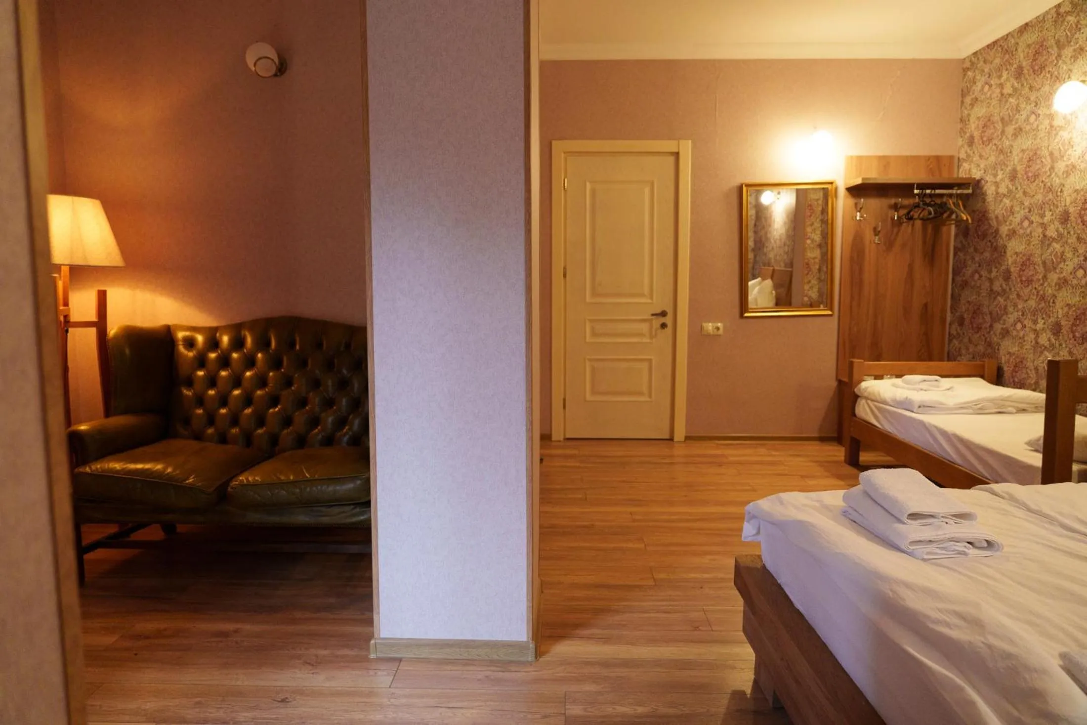 Bed in Wald Hotel Lagodekhi Rooms