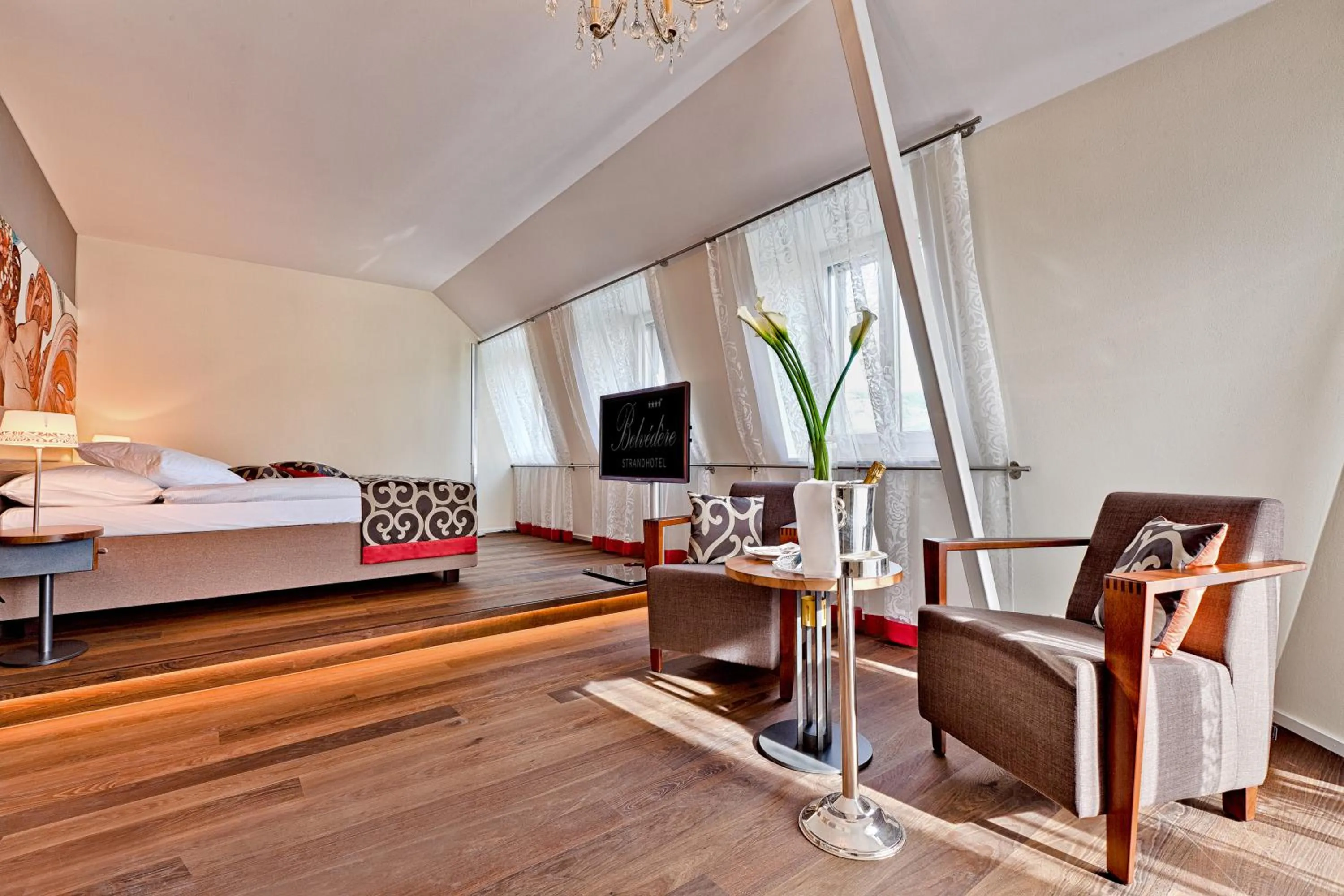 Bedroom, Bed in Belvédère Strandhotel