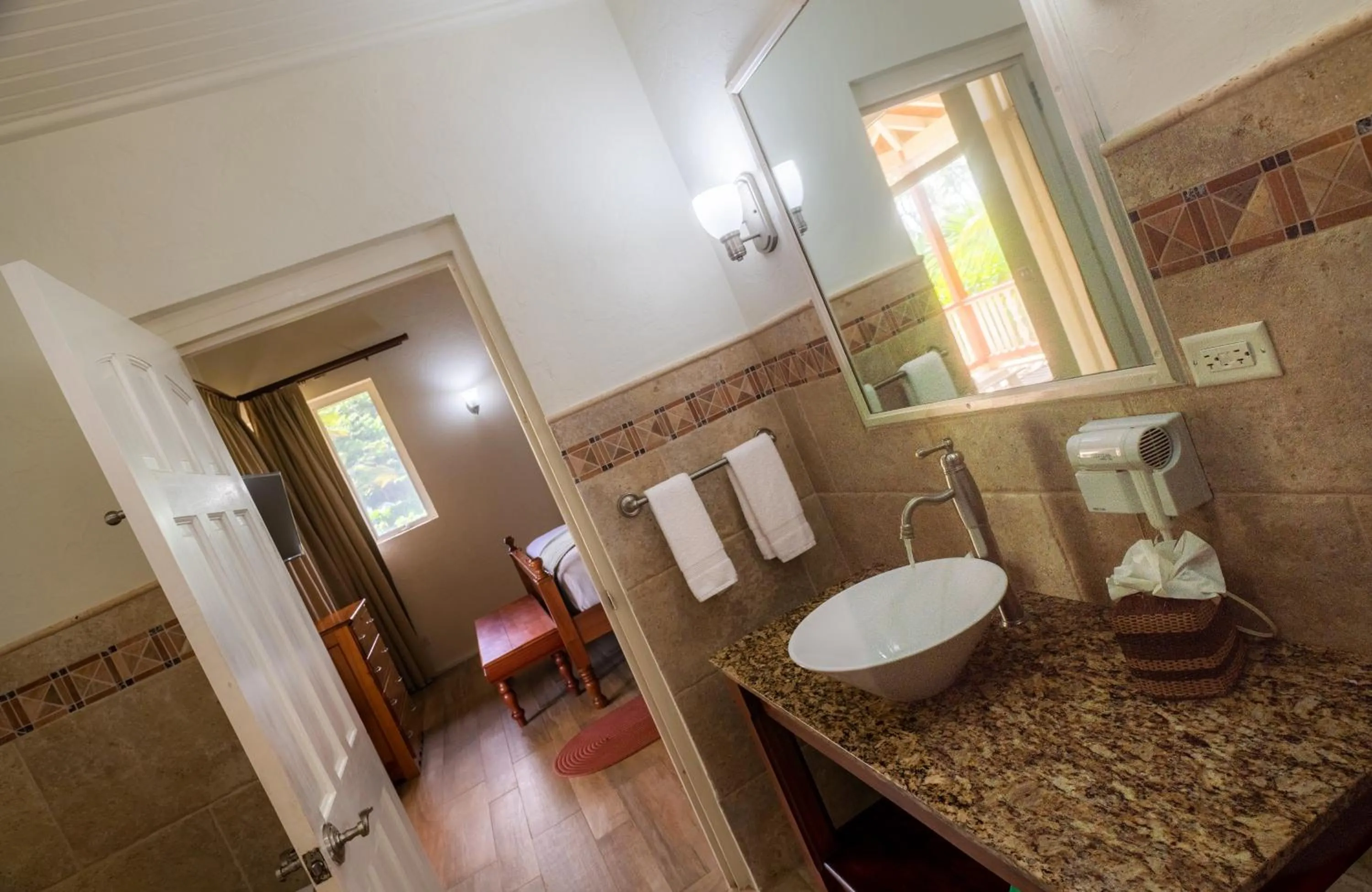 Bathroom in Rosalie Bay Eco Resort & Spa