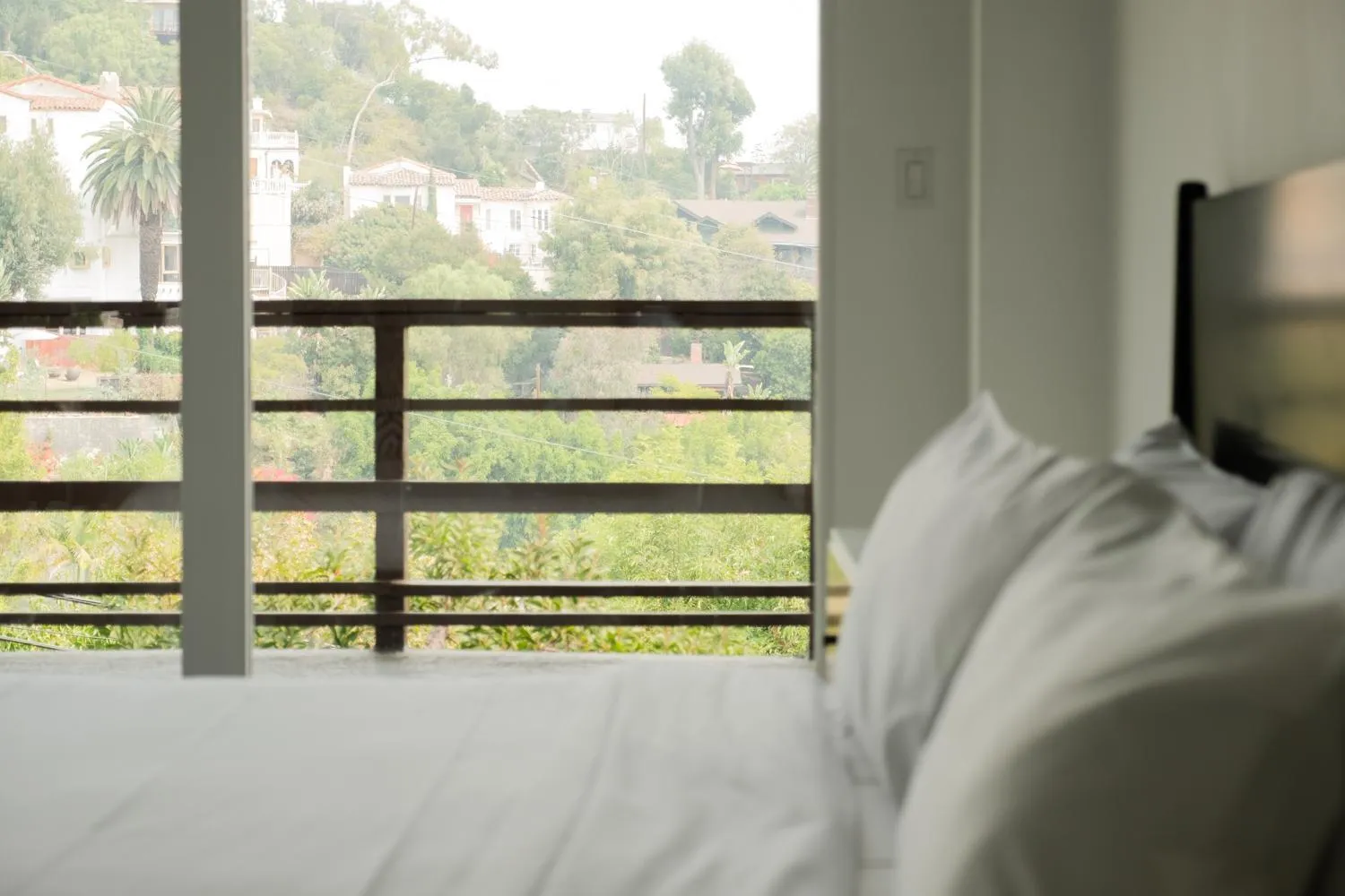 Bed in Hollywood Hills Hotel
