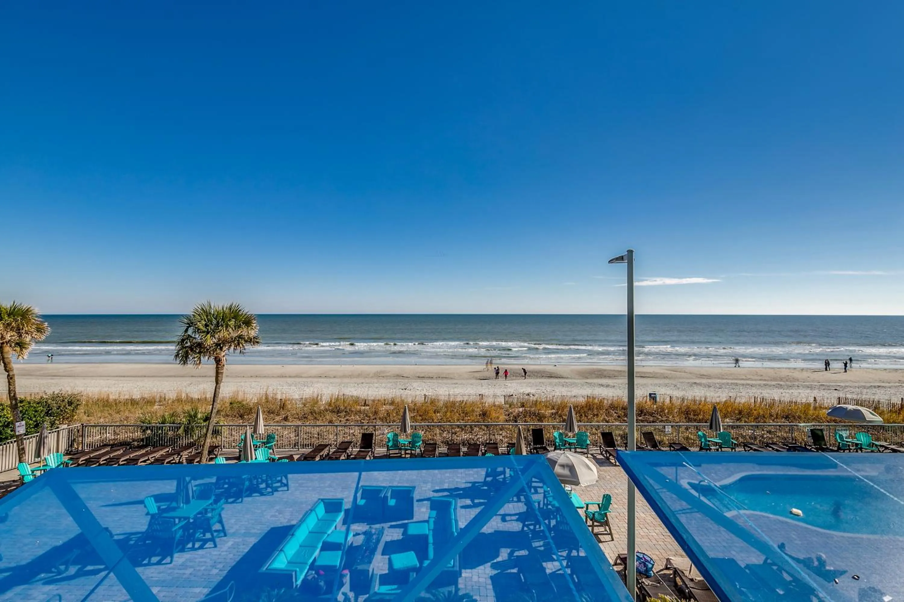 Pool view in Spectacular Ocean Front Real 1 Bedroom Condo, 2 Ba