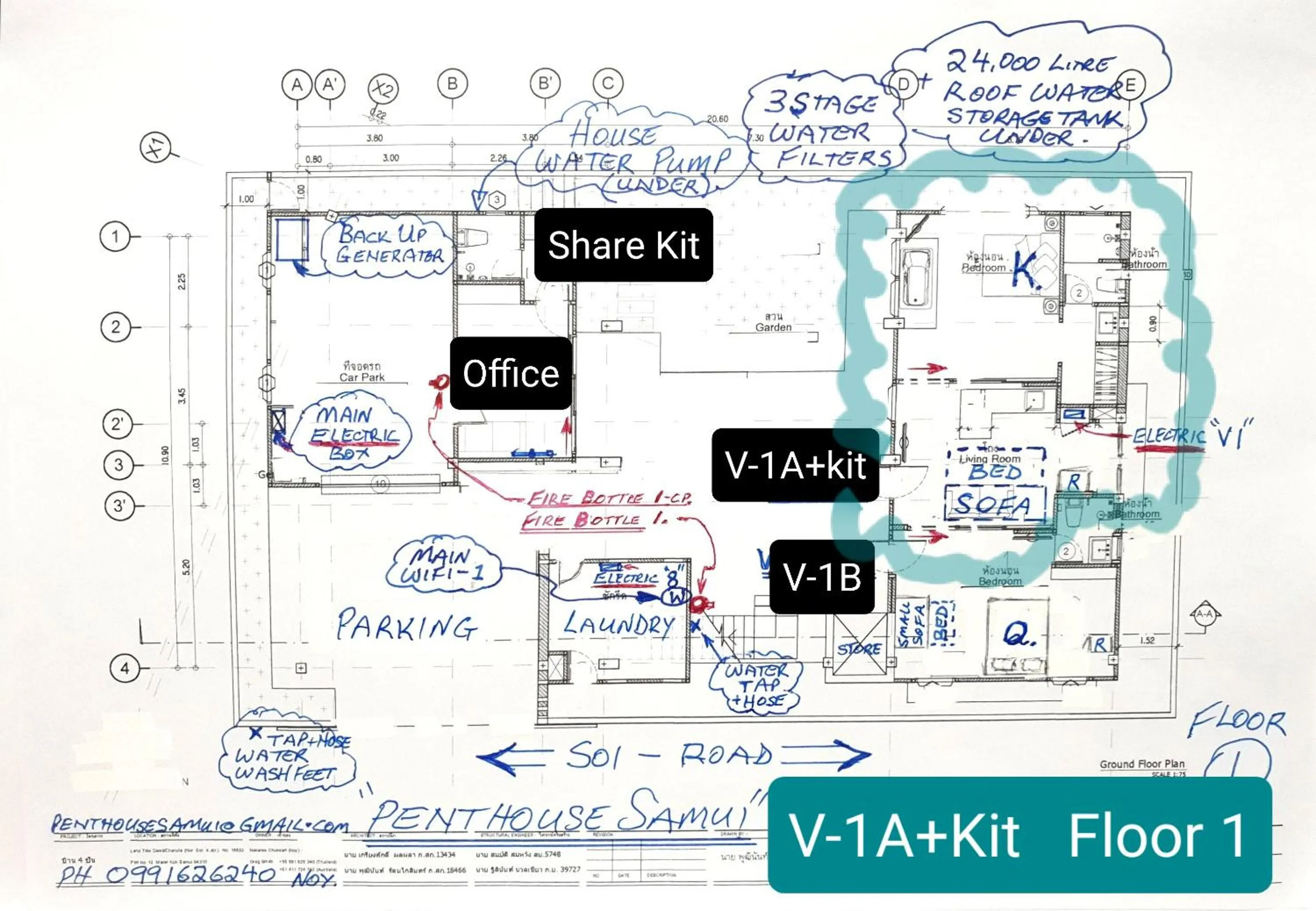 Floor plan in Penthouse Crystal Bay Apartments