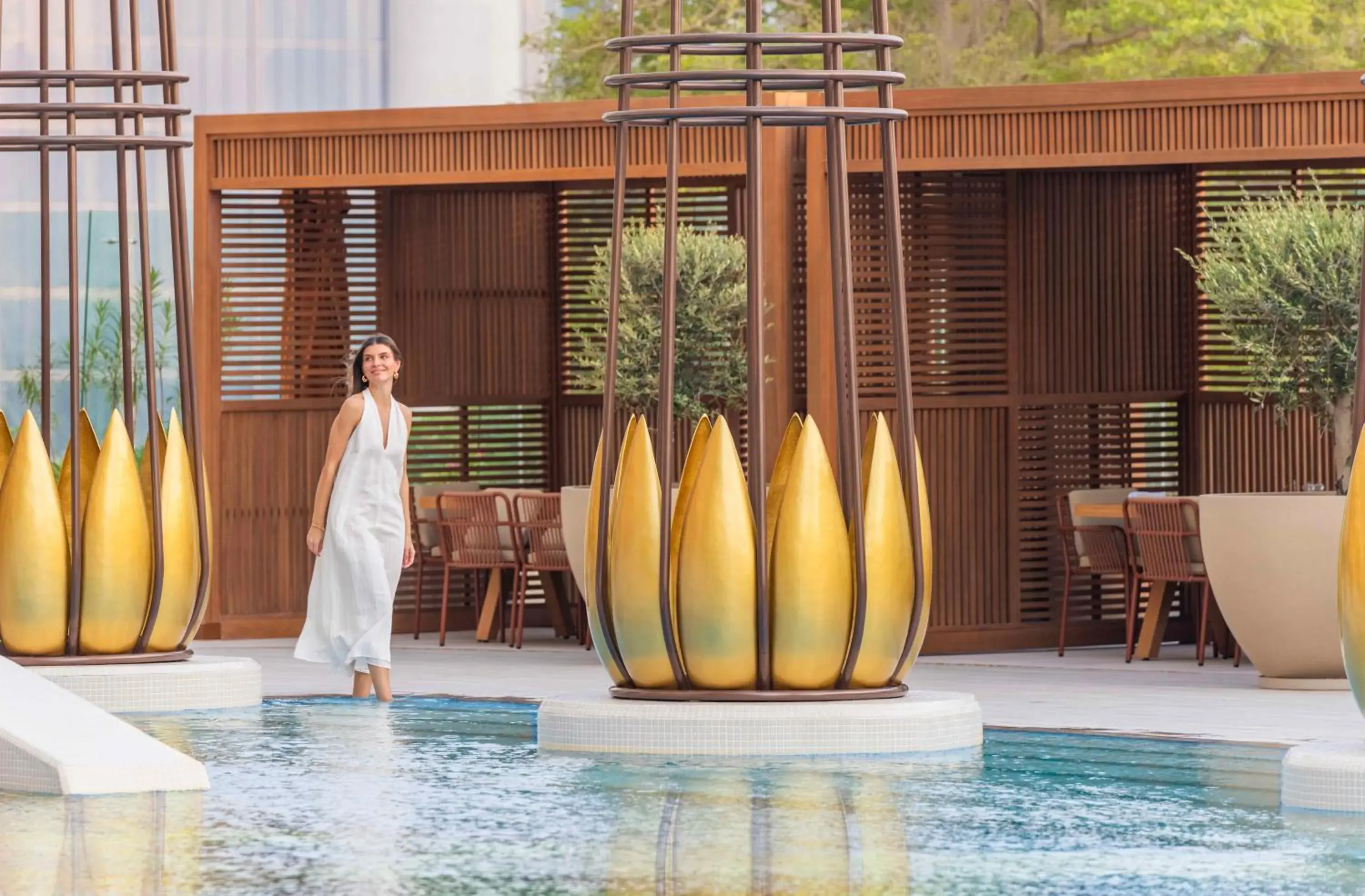 Swimming pool in Raffles Dubai Swimming pool in Raffles Dubai