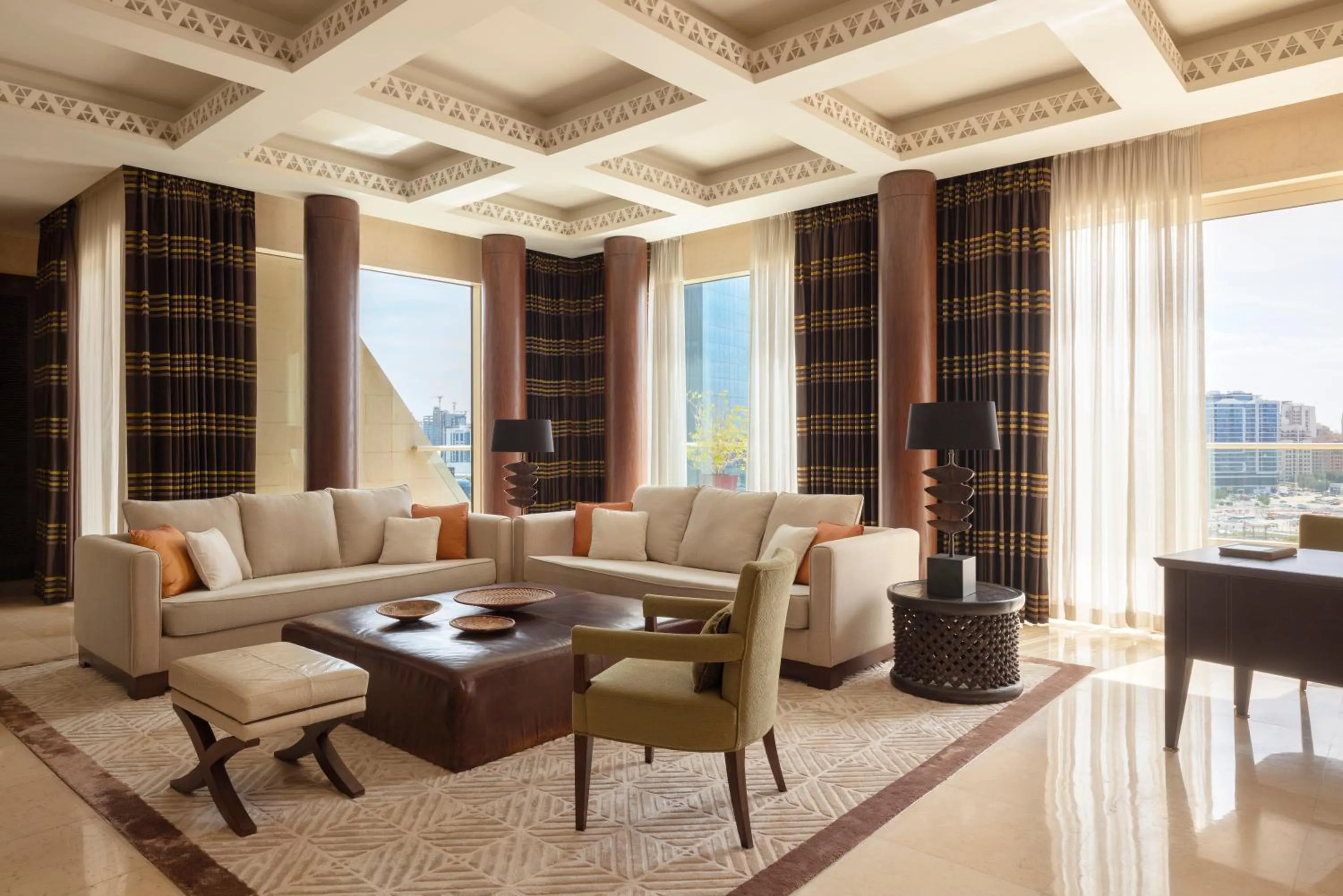 Seating area in Raffles Dubai