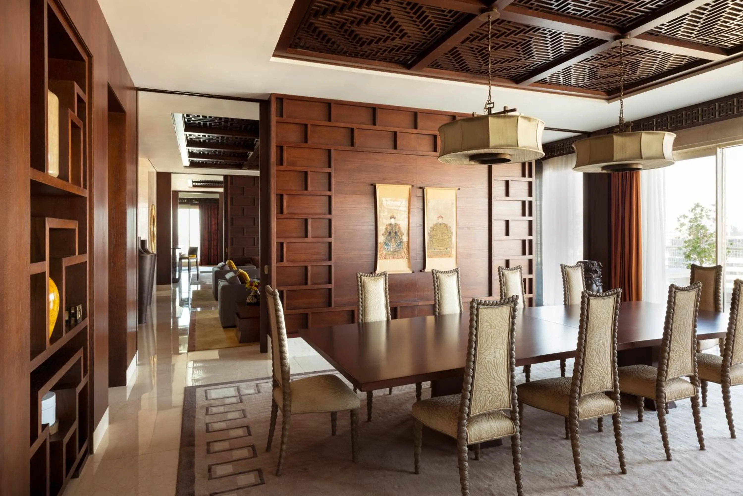 Dining area in Raffles Dubai