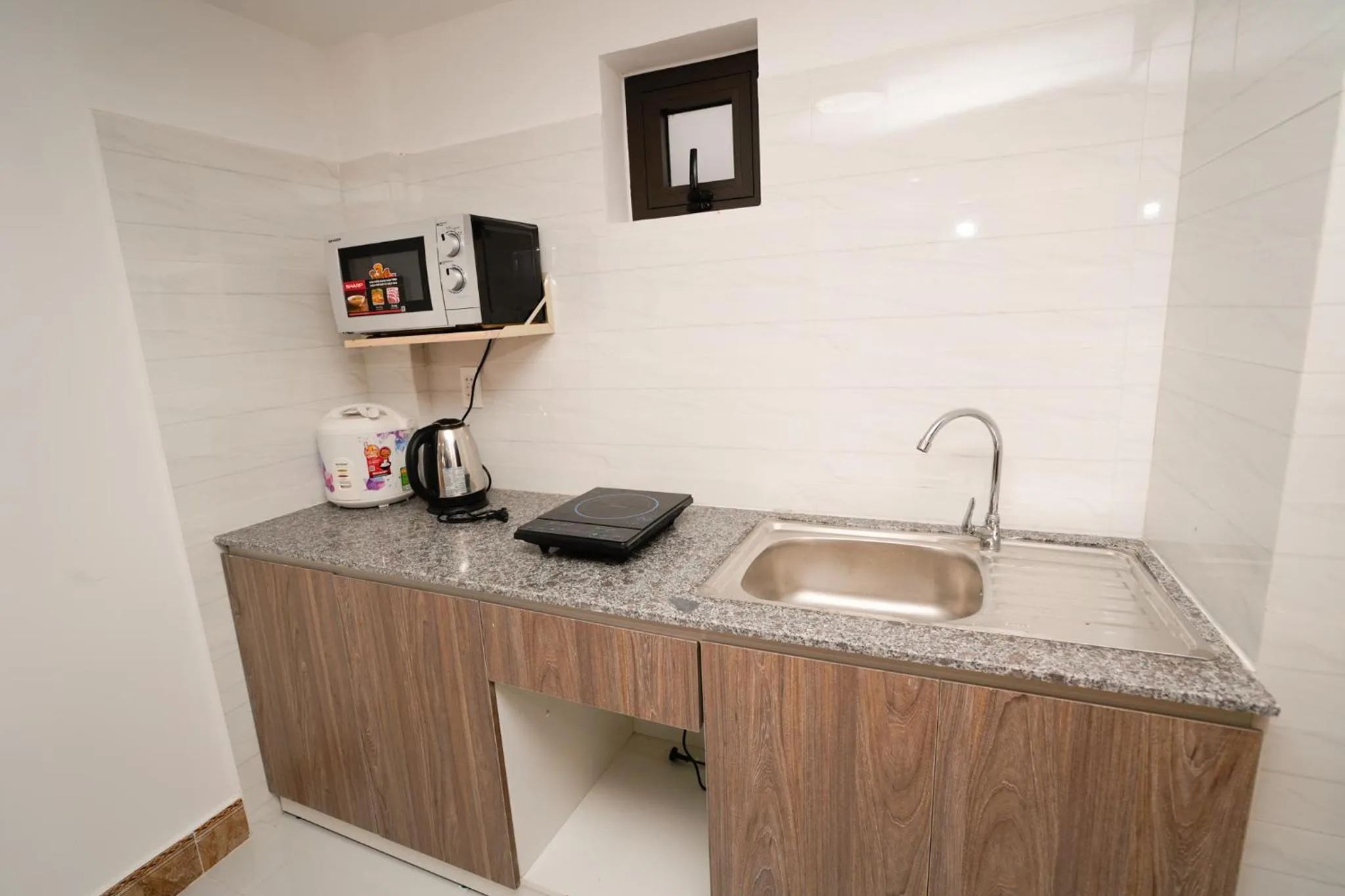 Kitchen or kitchenette in S Villa Hotel