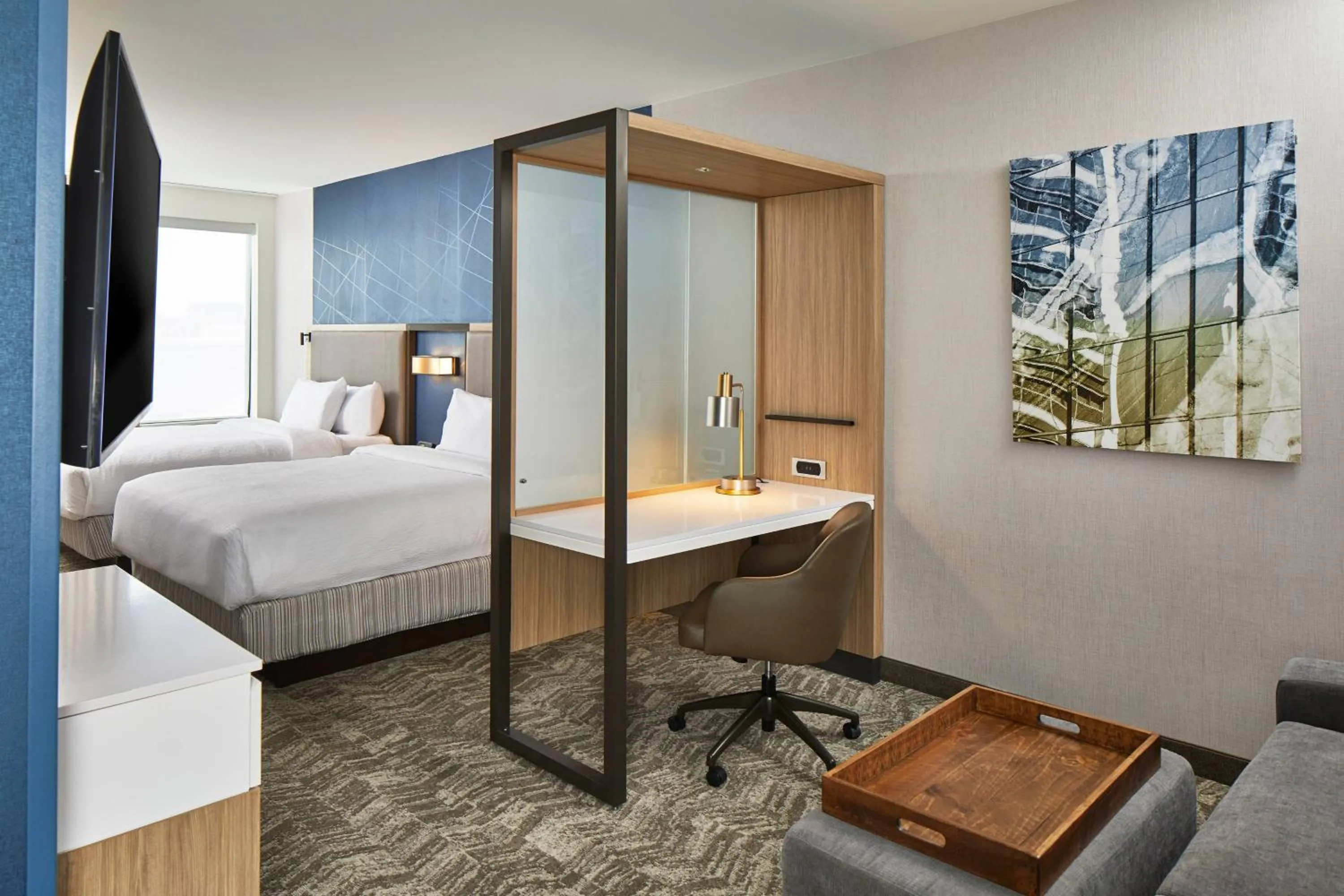 Photo of the whole room, Bed in SpringHill Suites by Marriott Columbus Dublin