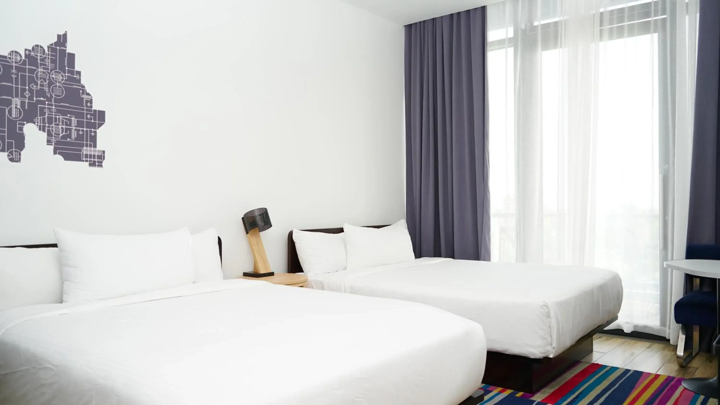 Guest Room with Two Queen Beds and Balcony in Aloft Ponce Hotel & Casino Guest Room with Two Queen Beds and Balcony in Aloft Ponce Hotel & Casino