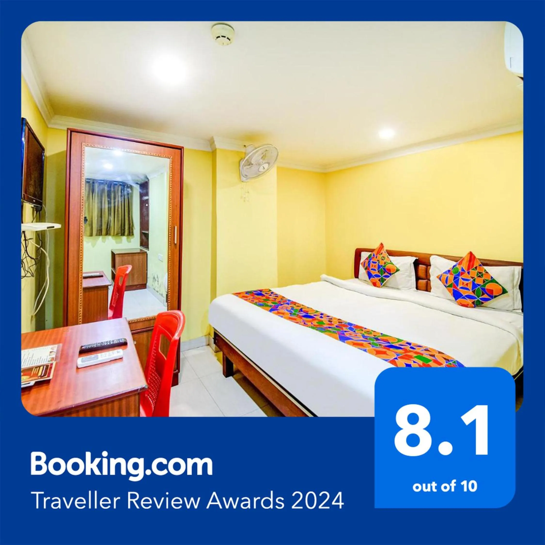 Bed in FabHotel Raj Darbar