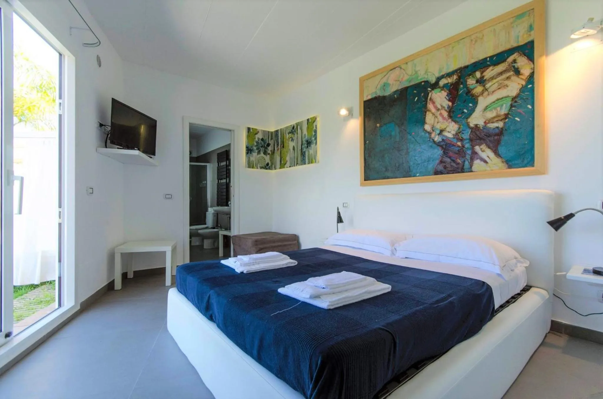 Bed in Villa Zagara Garden Spectacular Sea View in Taormina