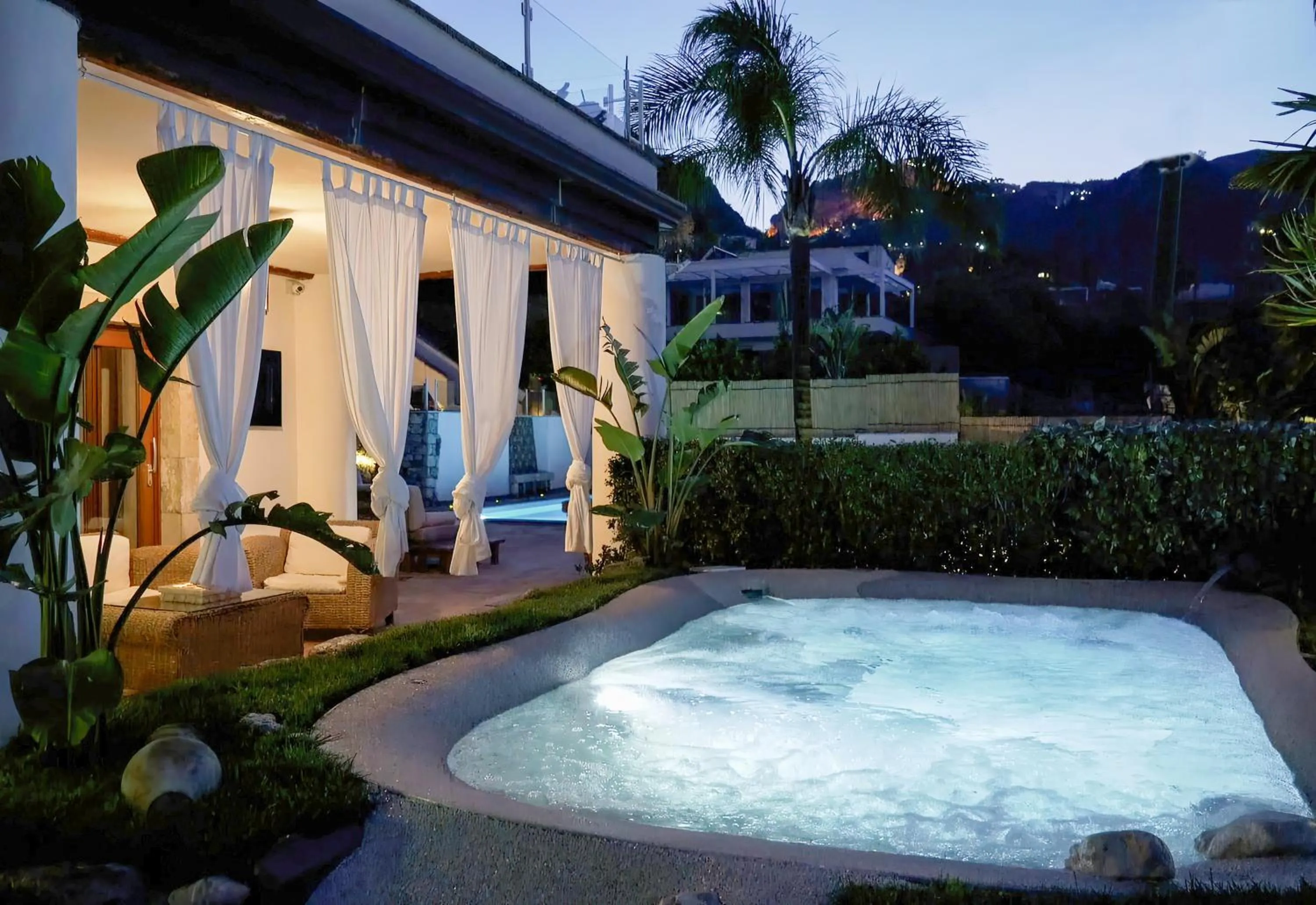 Hot Tub in Villa Zagara Garden Spectacular Sea View in Taormina