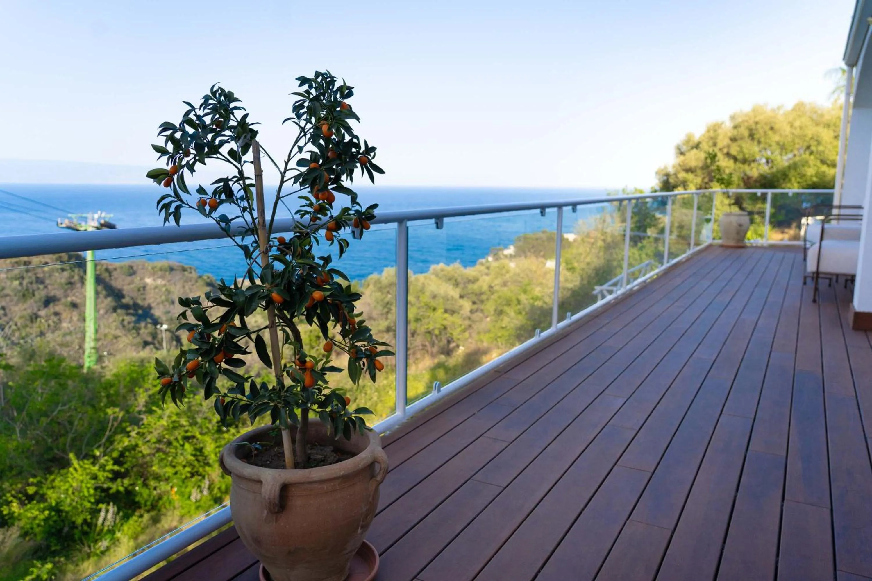 Balcony/Terrace in Villa Zagara Garden Spectacular Sea View in Taormina
