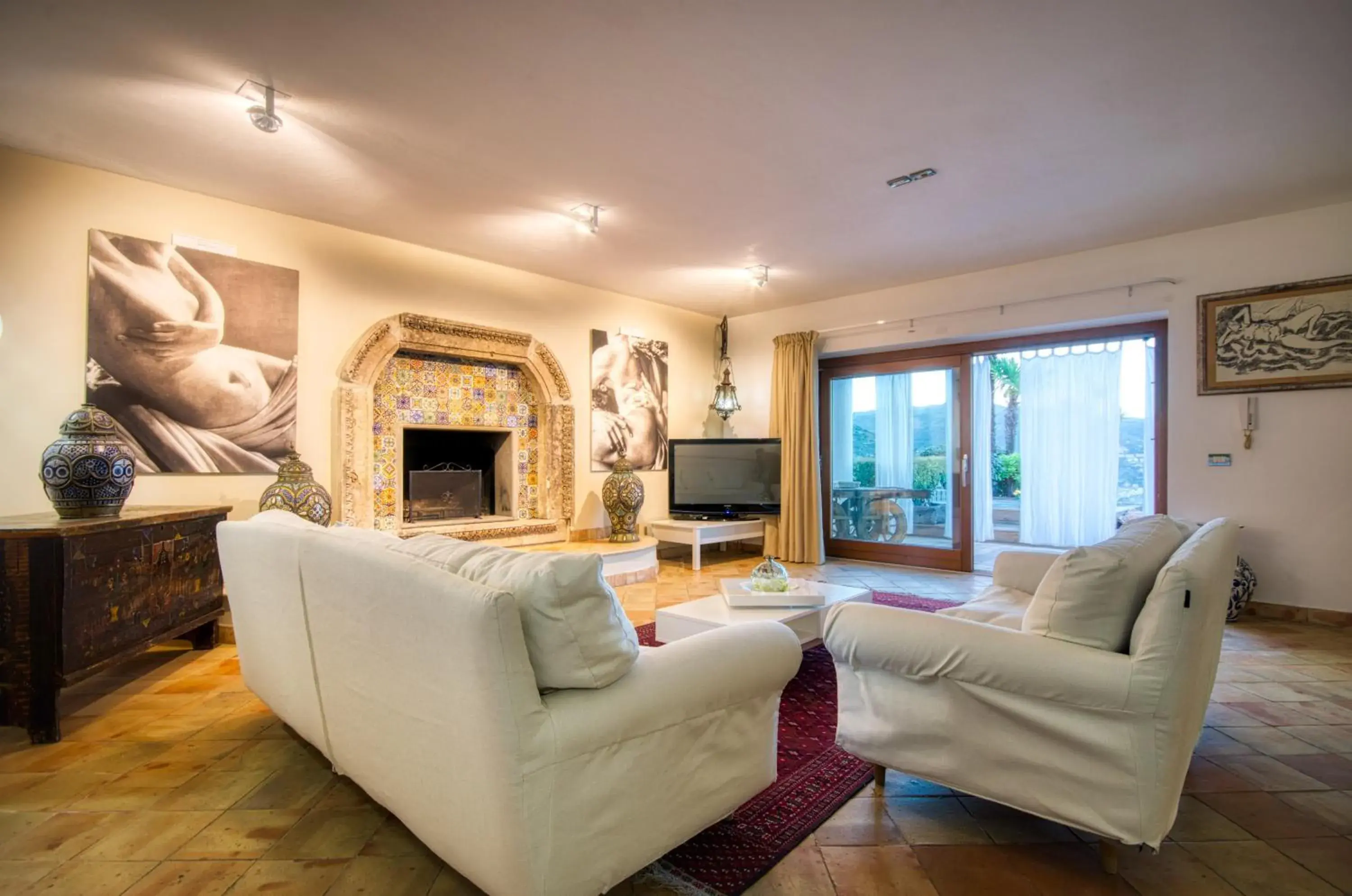 Living room in Villa Zagara Garden Spectacular Sea View in Taormina Living room in Villa Zagara Garden Spectacular Sea View in Taormina
