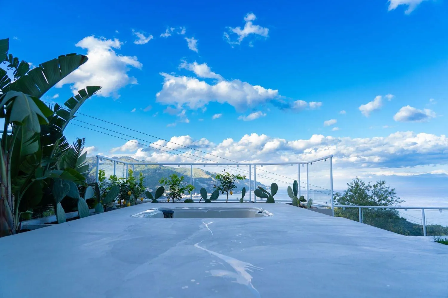 Hot Tub in Villa Zagara Garden Spectacular Sea View in Taormina