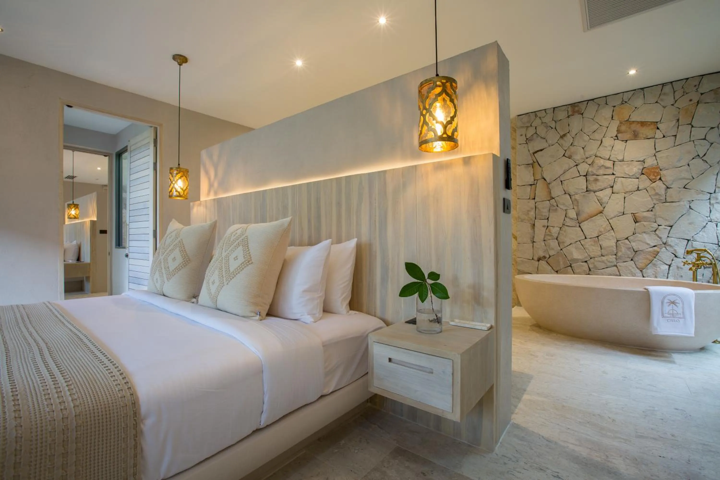 Bed in Cielo Boutique Hotel & Spa Samui