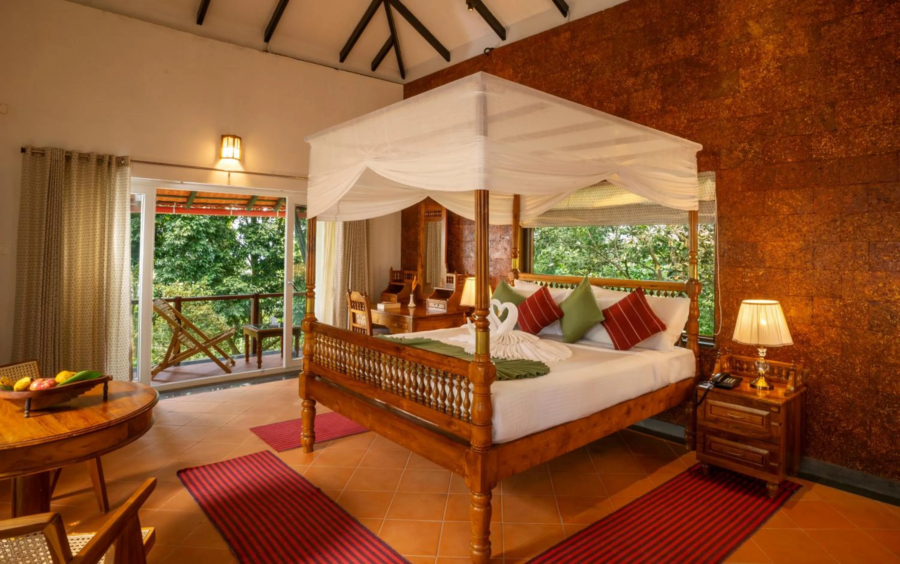Bed in Vythiri Mist Resort