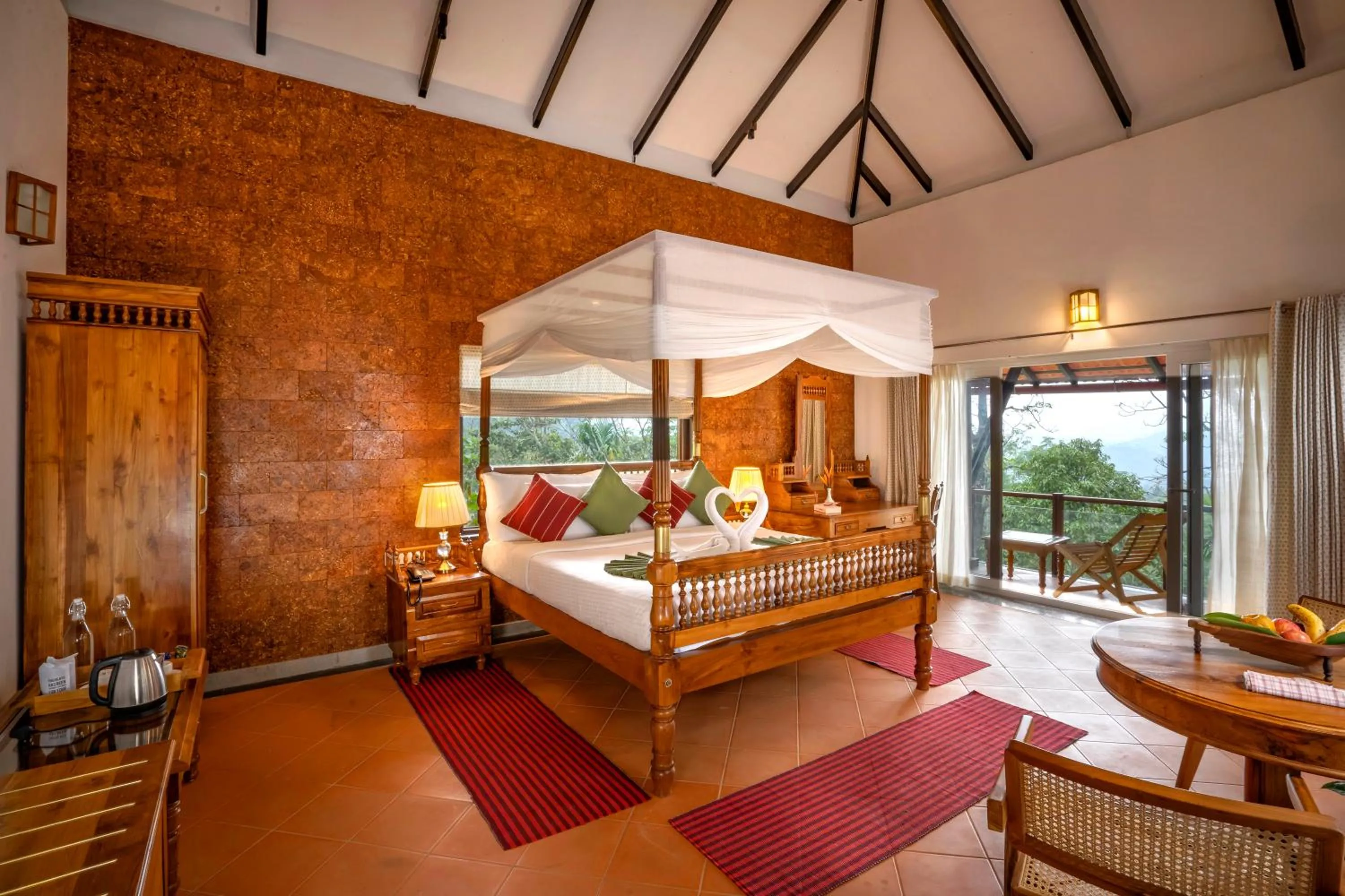 View (from property/room), Bed in Vythiri Mist Resort