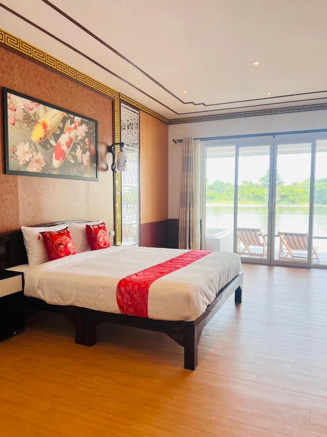 Bed in Kasem Island Resort