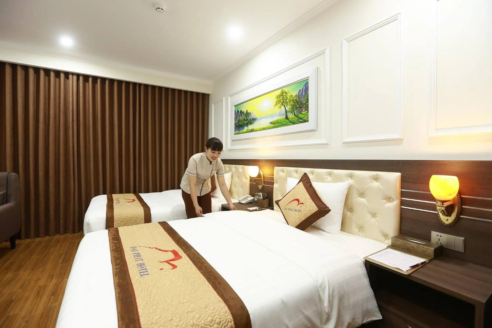 Bed in Dai Phat Hotel