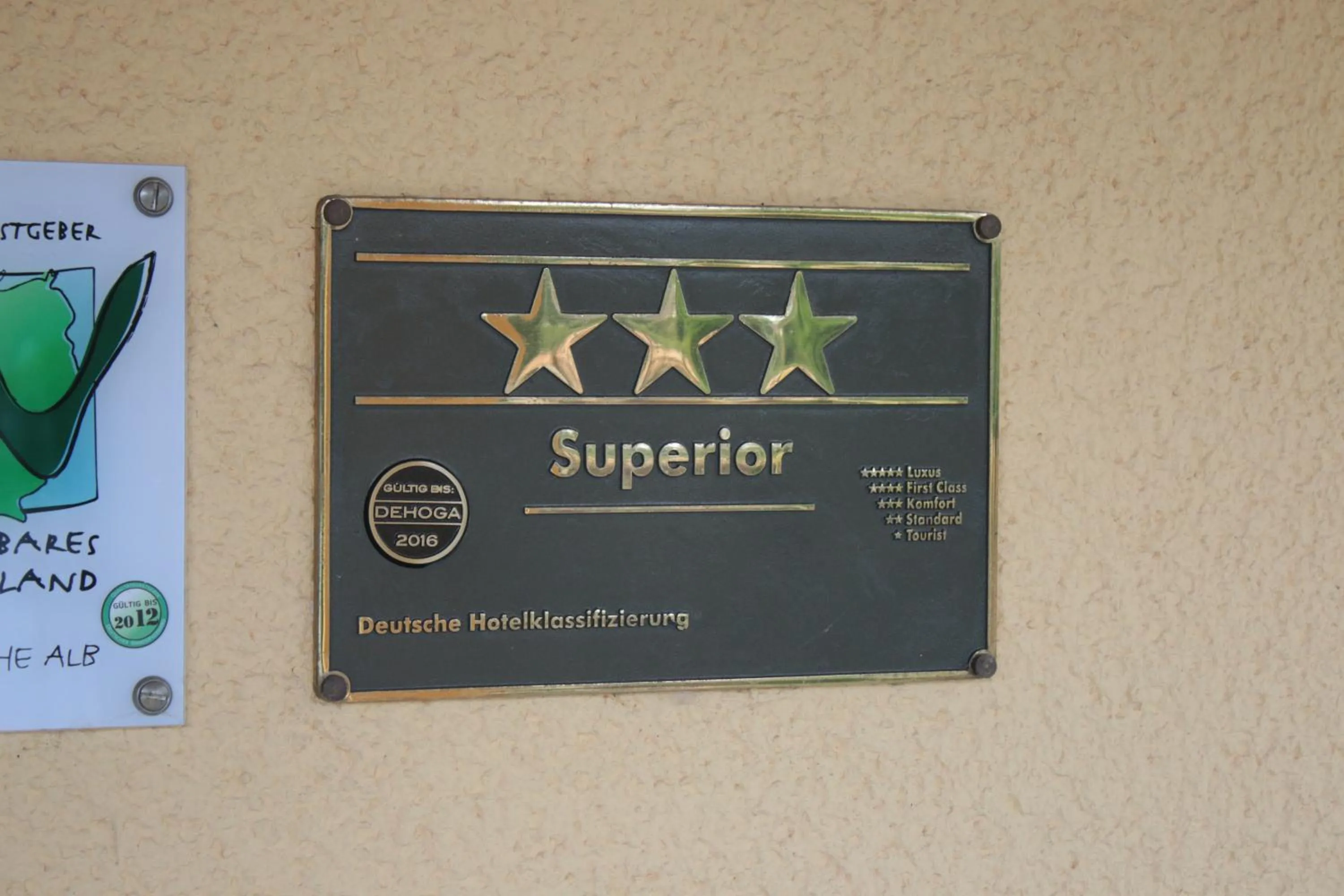 Certificate/Award in Hotel-Restaurant und Gästehaus Löwen